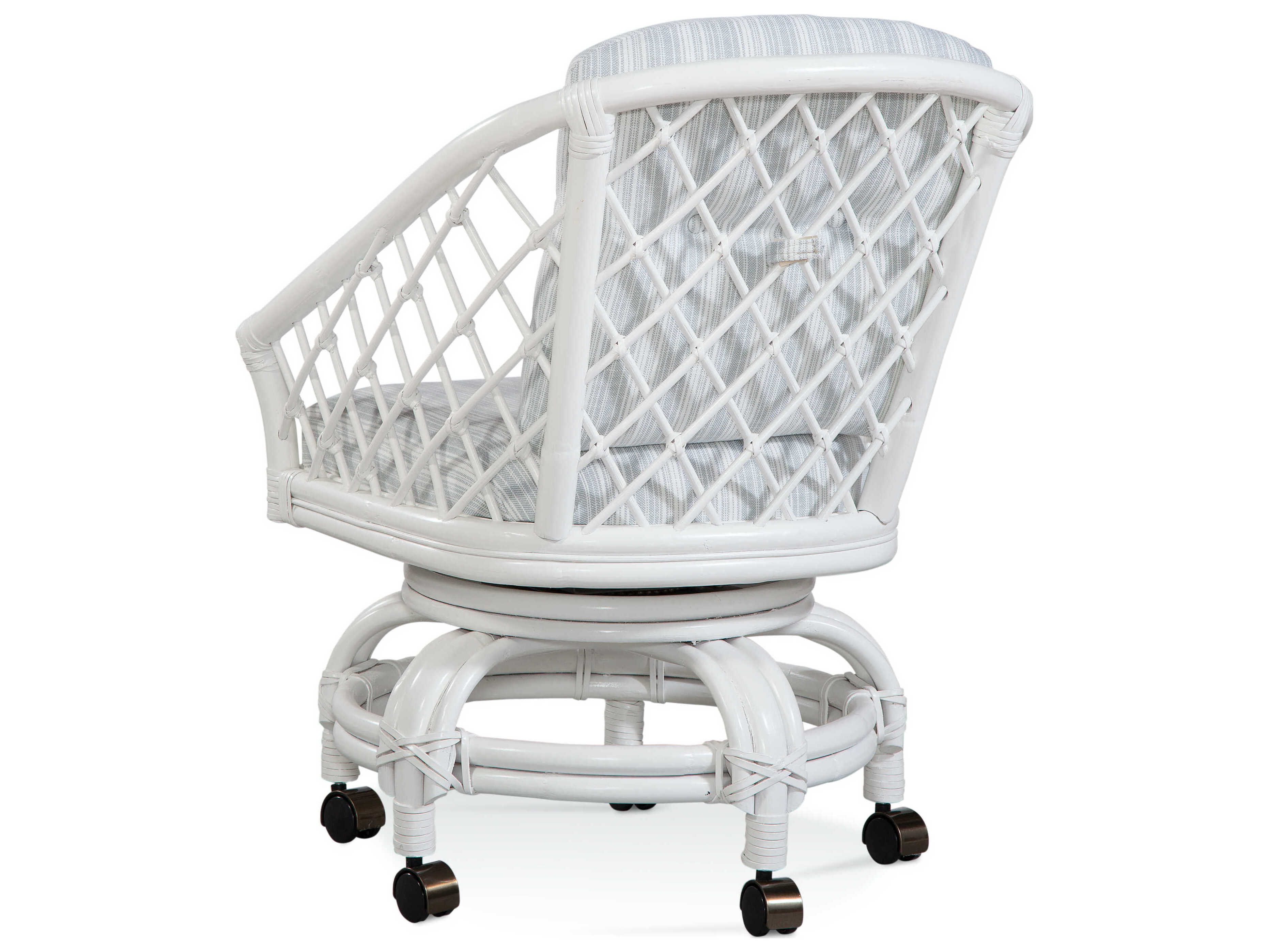 Braxton Culler Kent White Upholstered Swivel Computer Office Chair