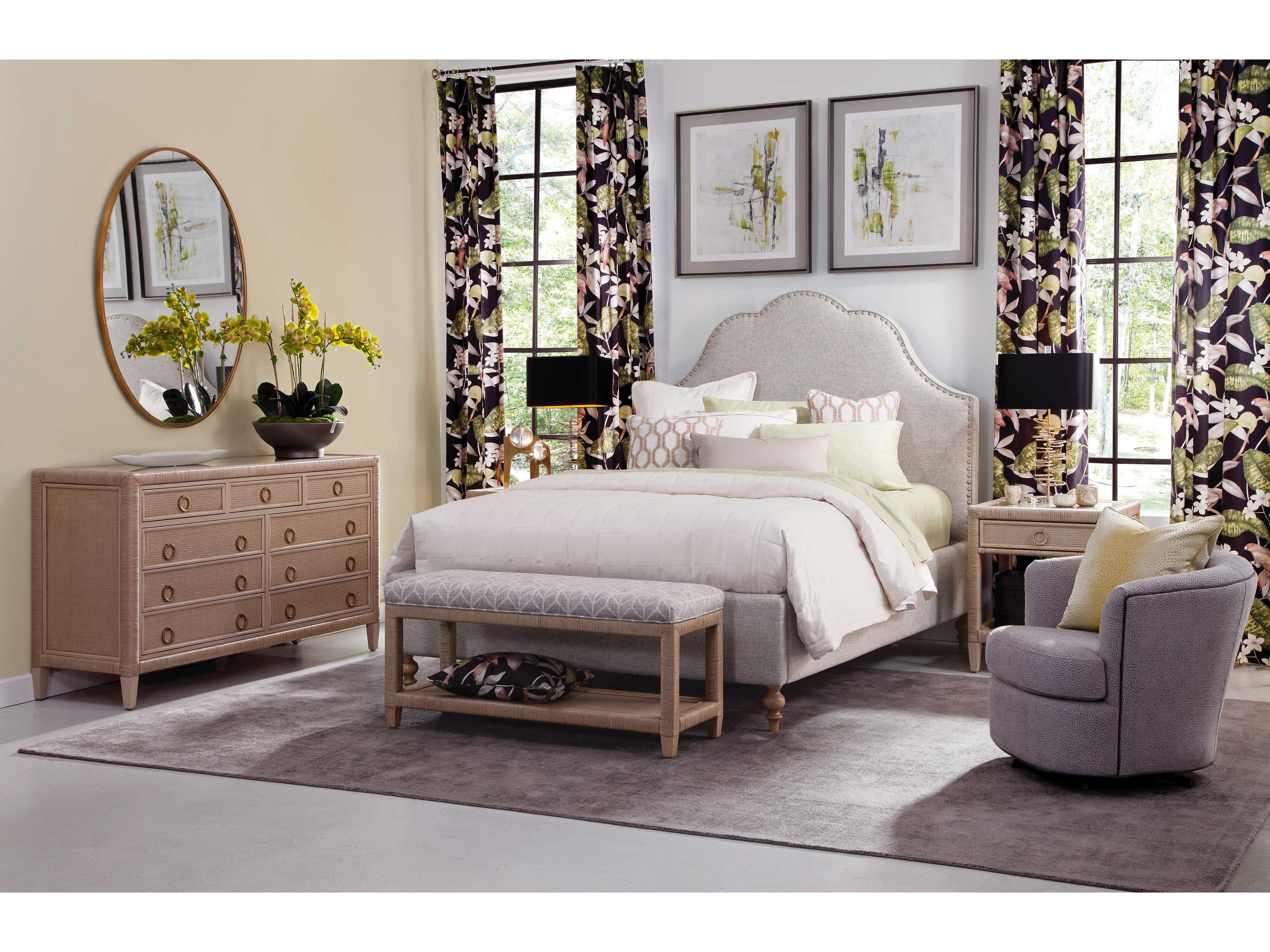 Braxton Culler Sabal Bay 1-Drawer Brown Rattan Nightstand