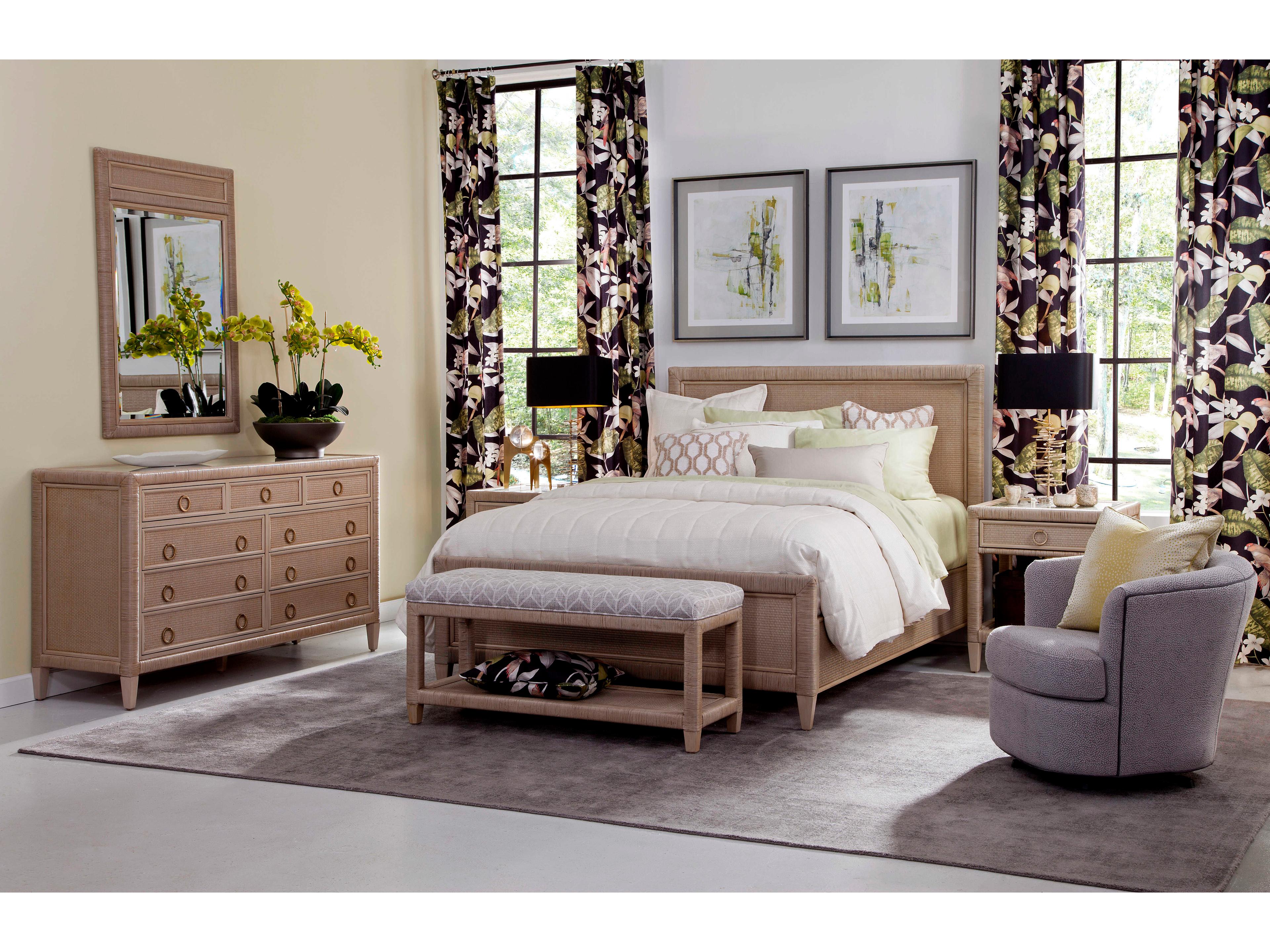 Braxton Culler Sabal Bay 9-Drawers Beige Rattan Double Dresser