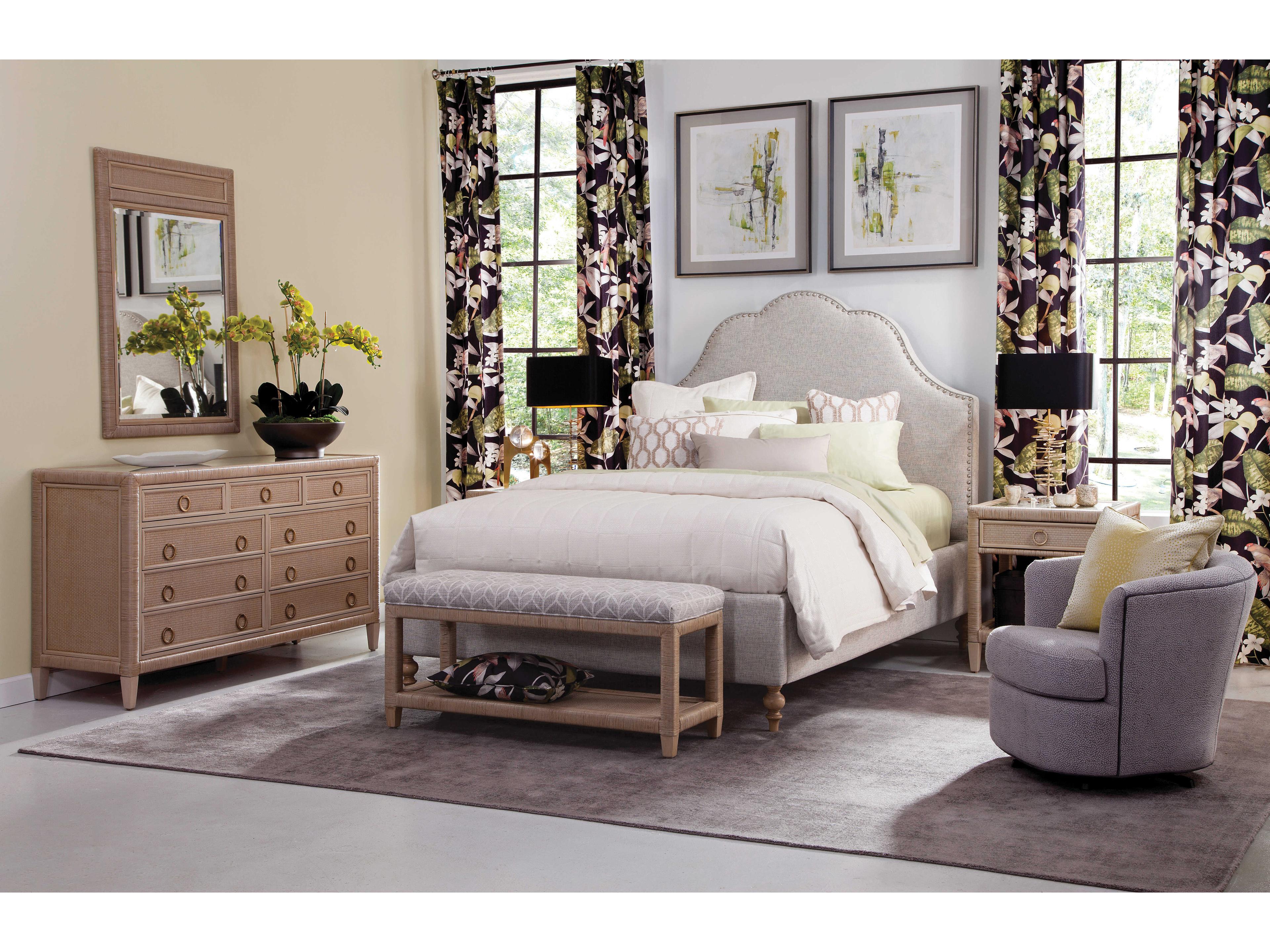 Braxton Culler Sabal Bay 9-Drawers Beige Rattan Double Dresser