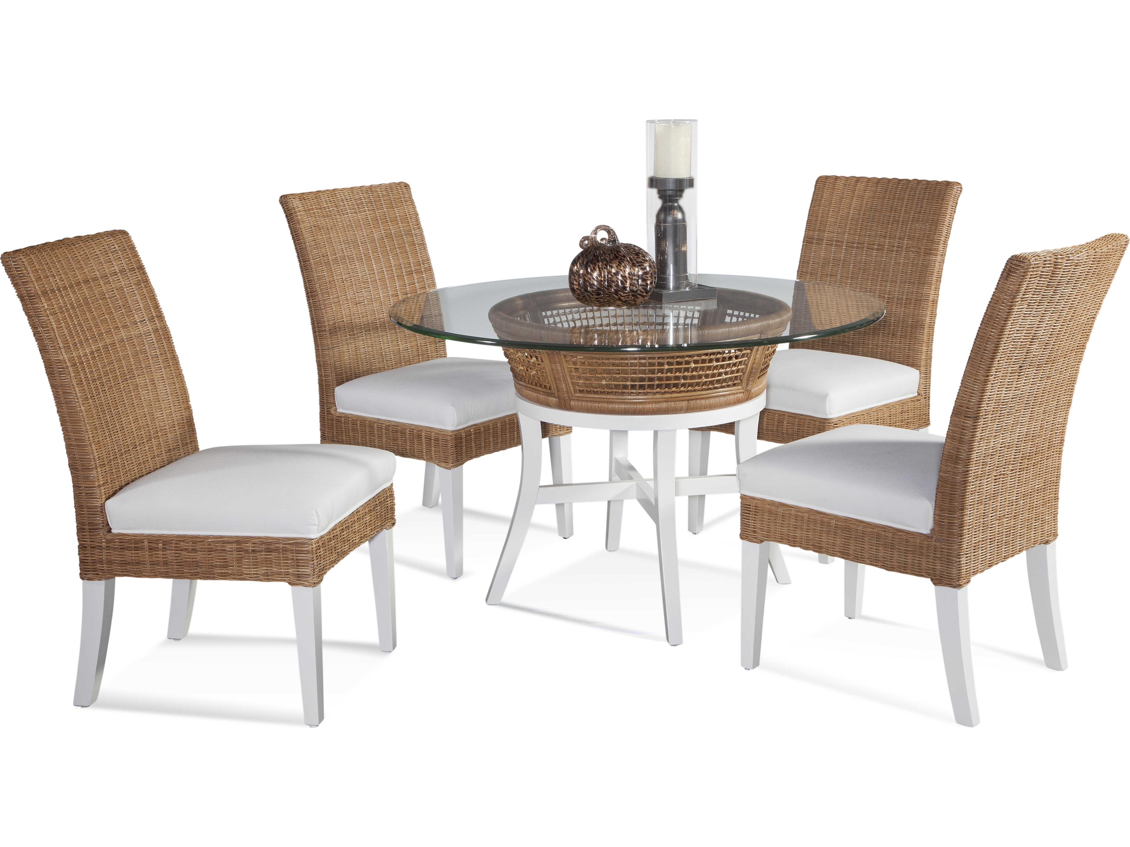 Braxton Culler Farmhouse Cedar Wood Brown Upholstered Side Dining Chair