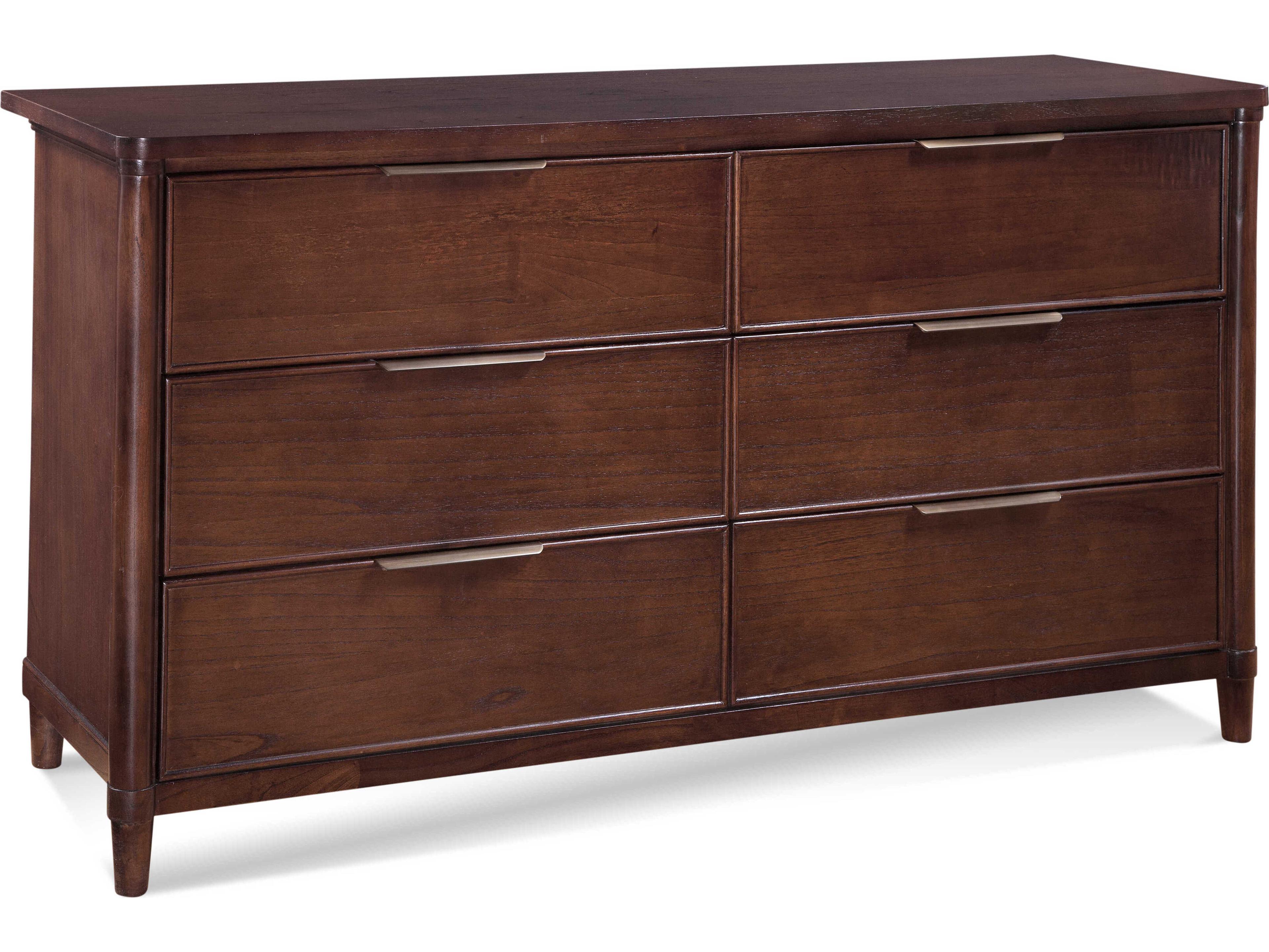 Braxton Culler Clair 6-Drawers White Mindi Wood Double Dresser