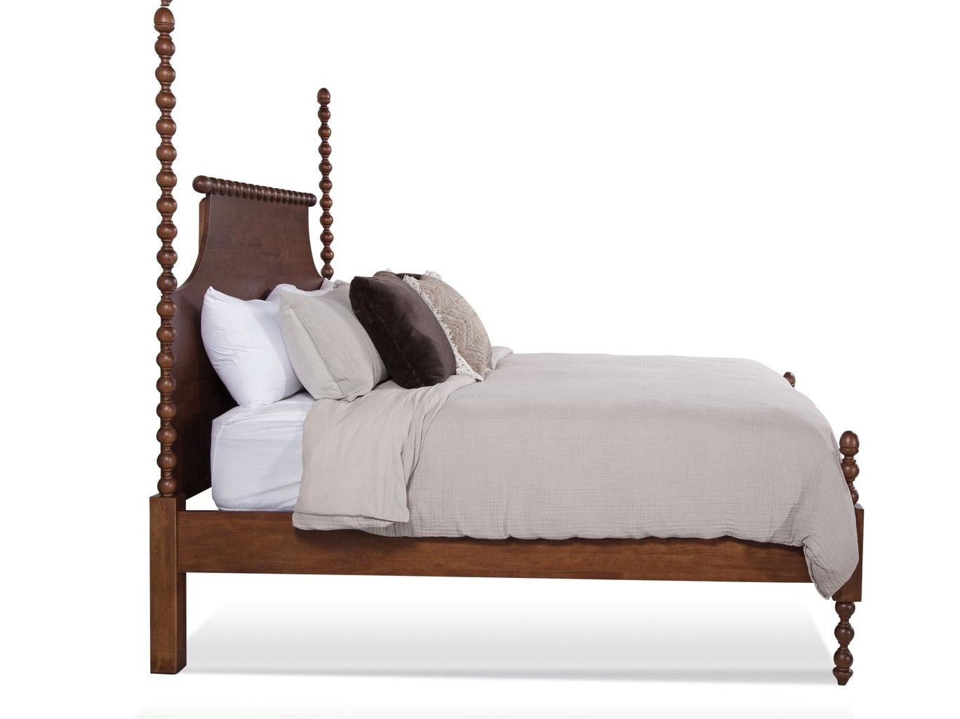 Braxton Culler Emily Brown Hardwood Wood Twin Poster Bed