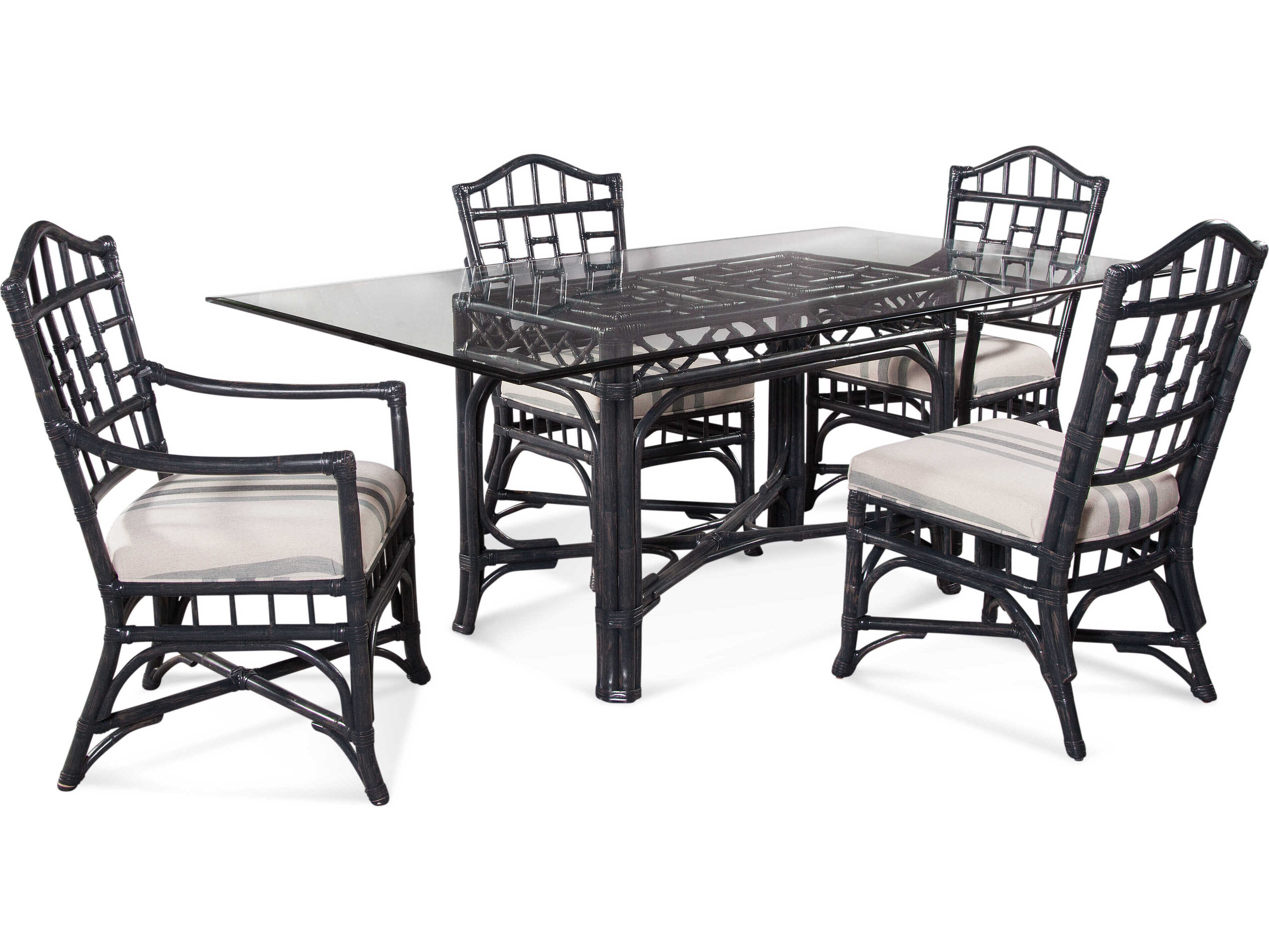 Braxton Culler Chippendale Rectangular Glass Dining Table