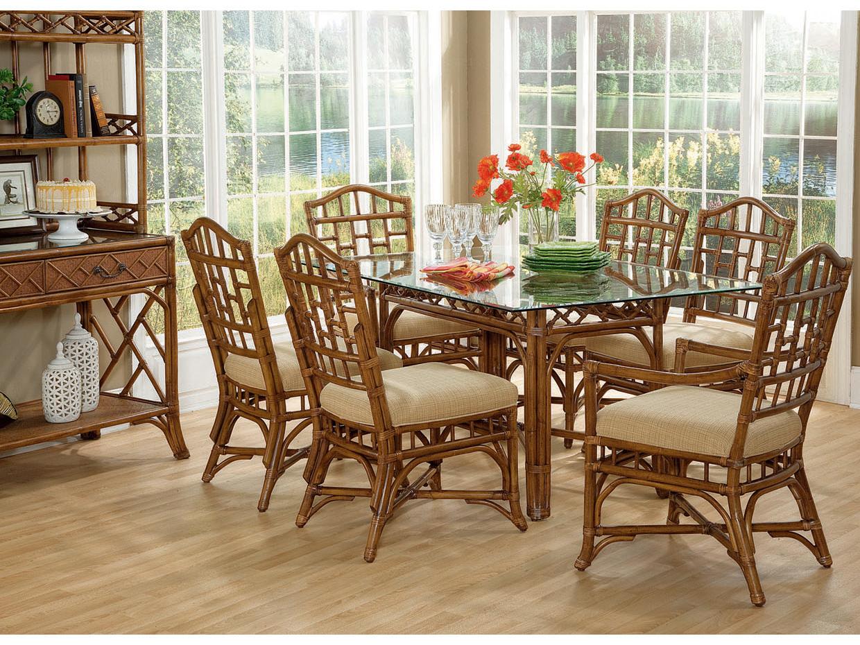 Braxton Culler Chippendale Rectangular Glass Dining Table