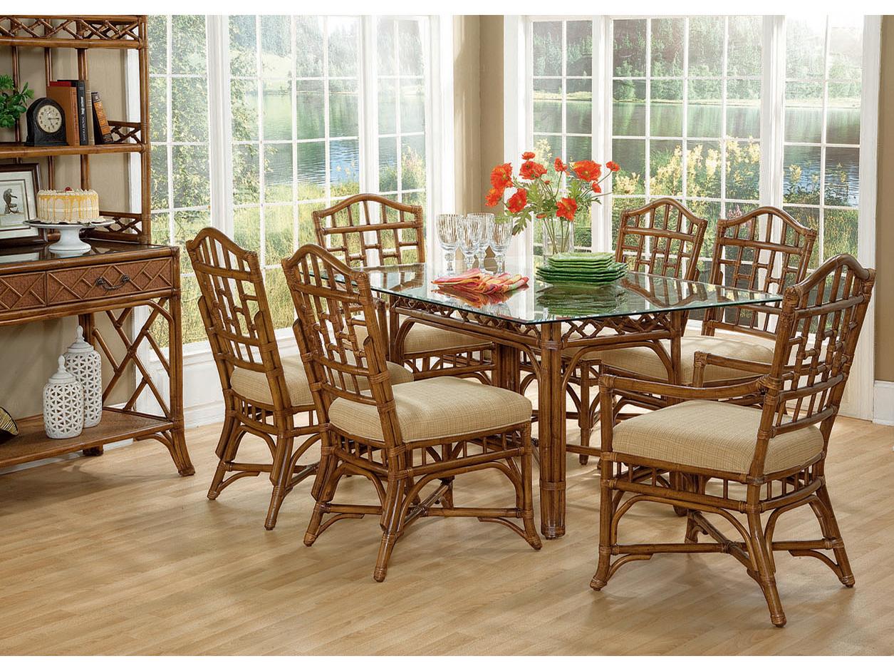 Braxton Culler Chippendale Rectangular Glass Dining Table