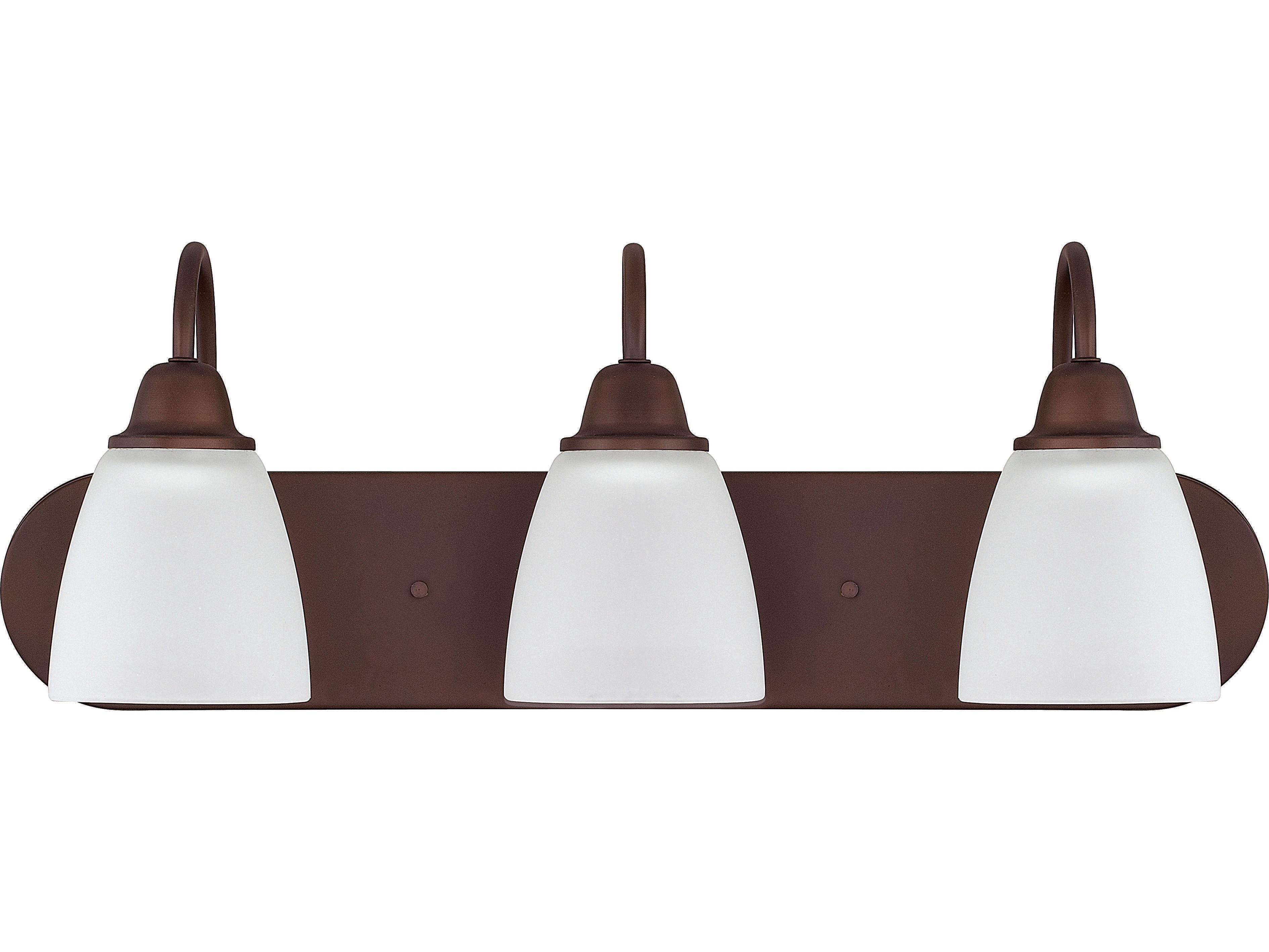 Capital Lighting Trenton 3-Light Bronze Glass Vanity Light