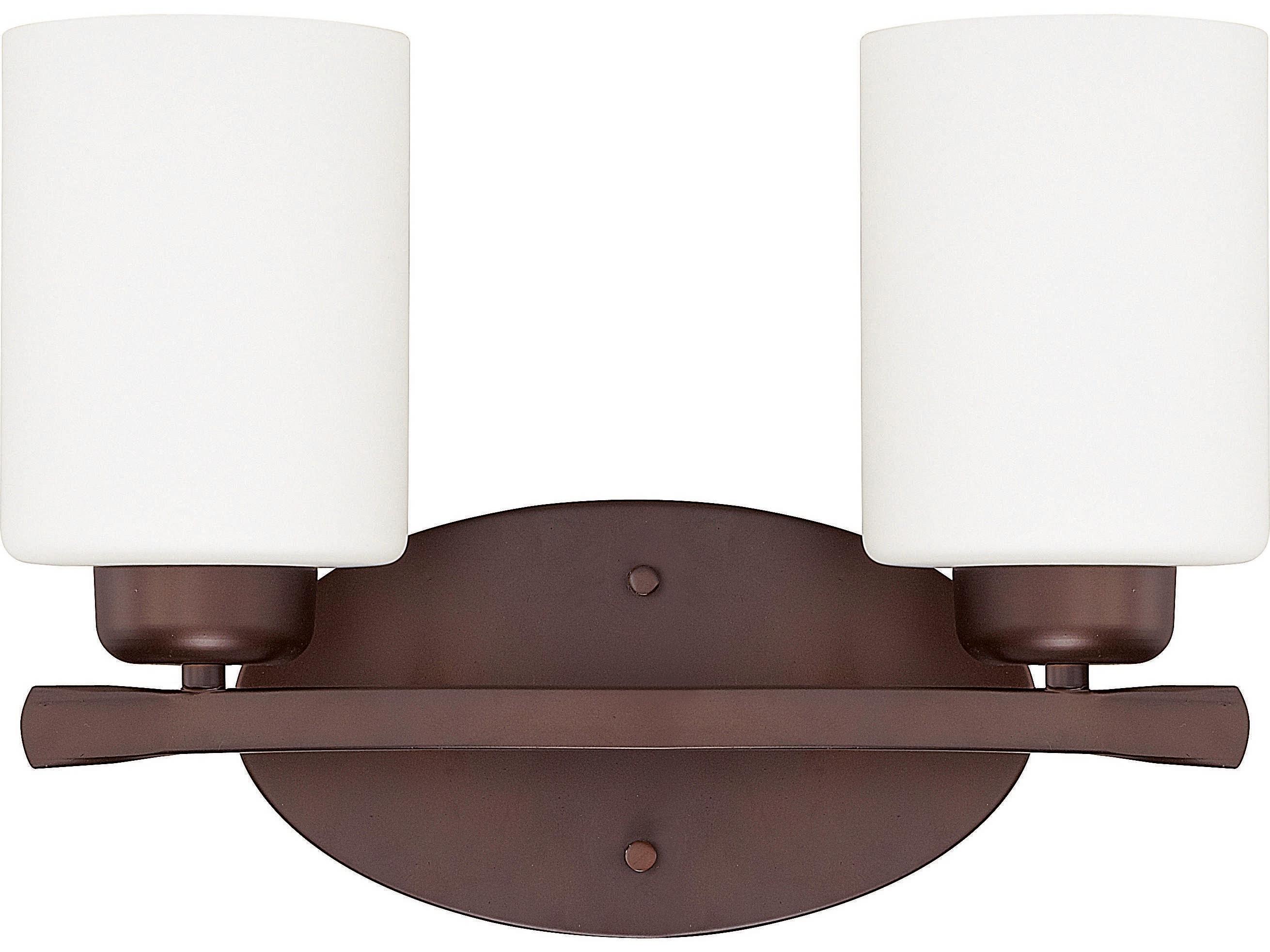 Capital Lighting Dixon 2-Light Bronze Glass Vanity Light