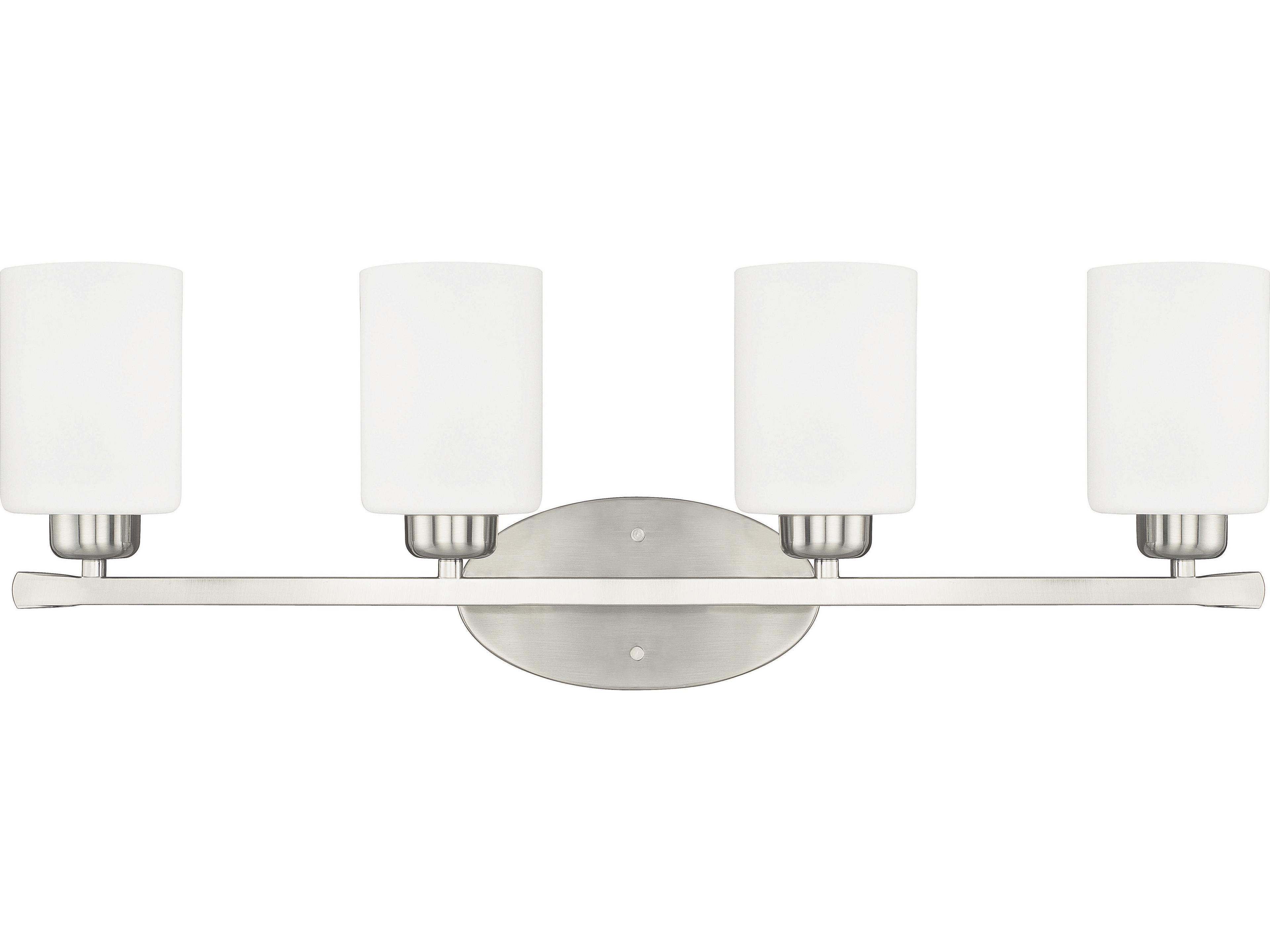 Capital Lighting Dixon 4-Light Brushed Nickel Glass Vanity Light