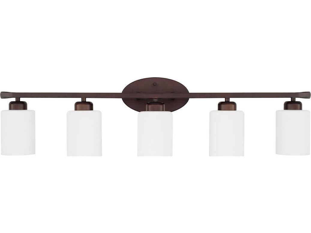 Capital Lighting Dixon 5-light Bronze Glass Vanity Light