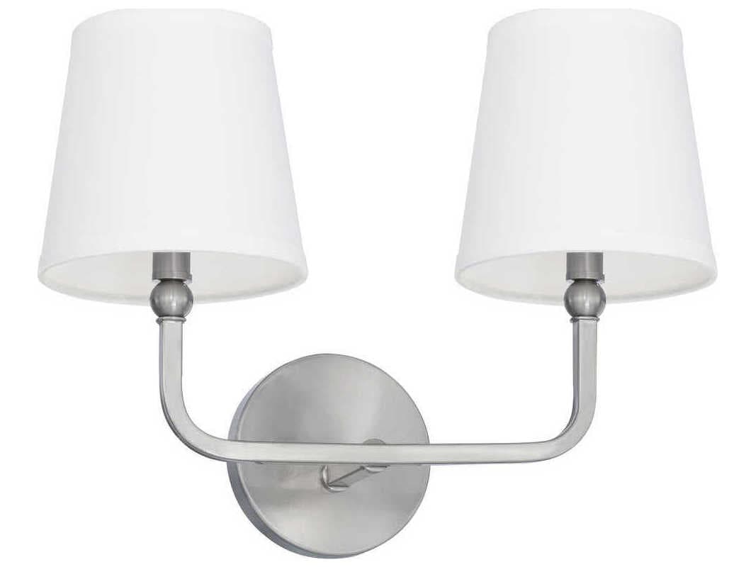 Capital Lighting Dawson 2-Light Brushed Nickel Vanity Light