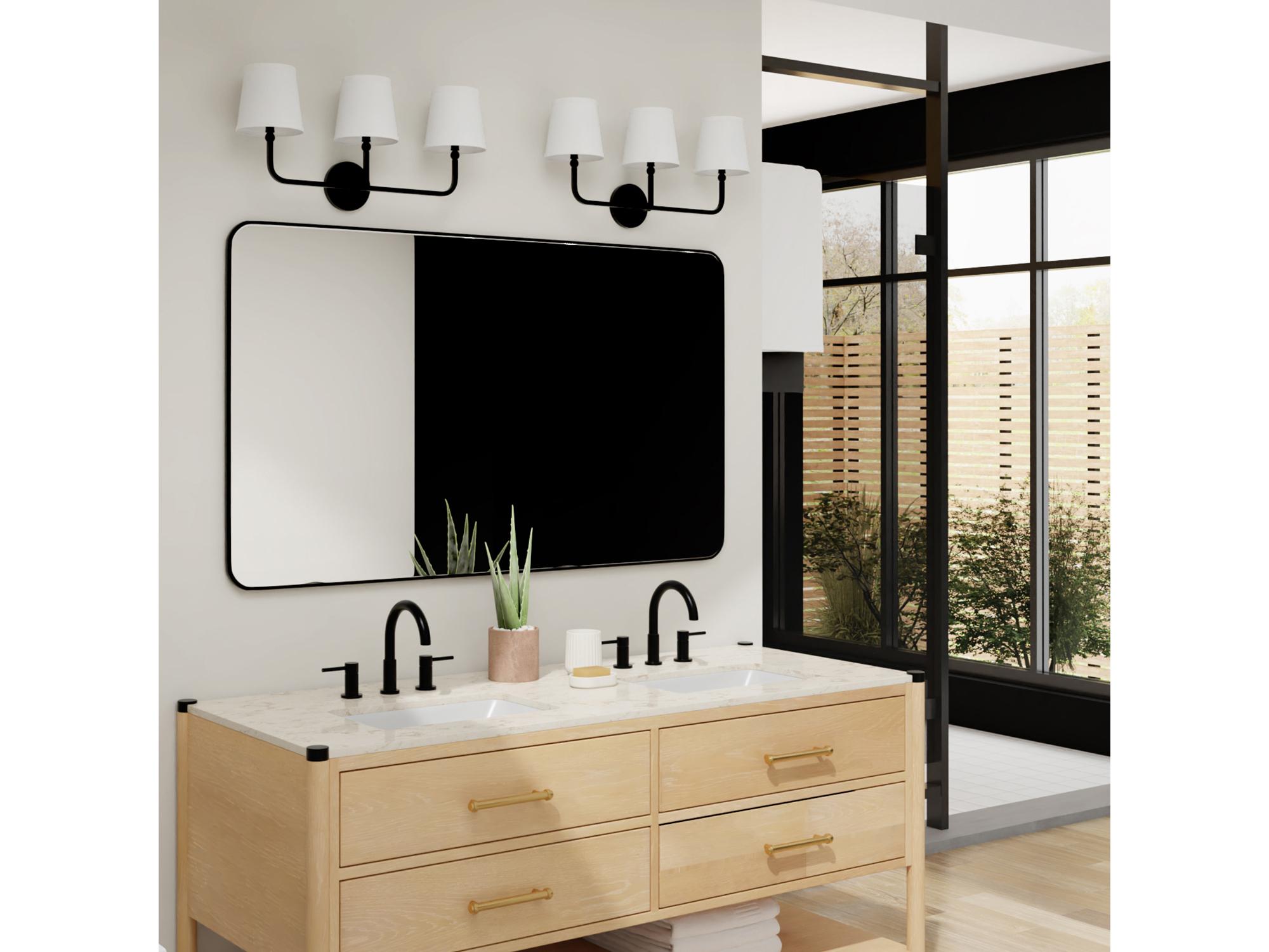Capital Lighting Dawson 3-Light Matte Black Vanity Light