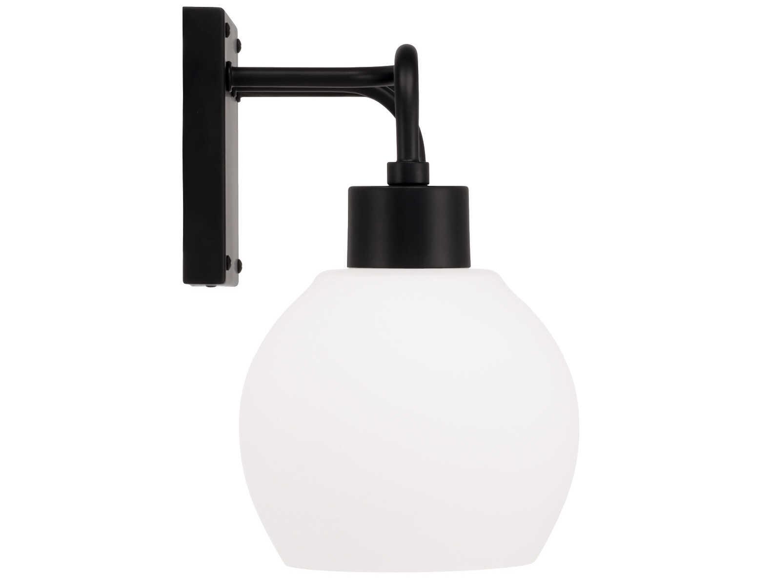 Capital Lighting Tanner 3-Light Matte Black Glass Vanity Light