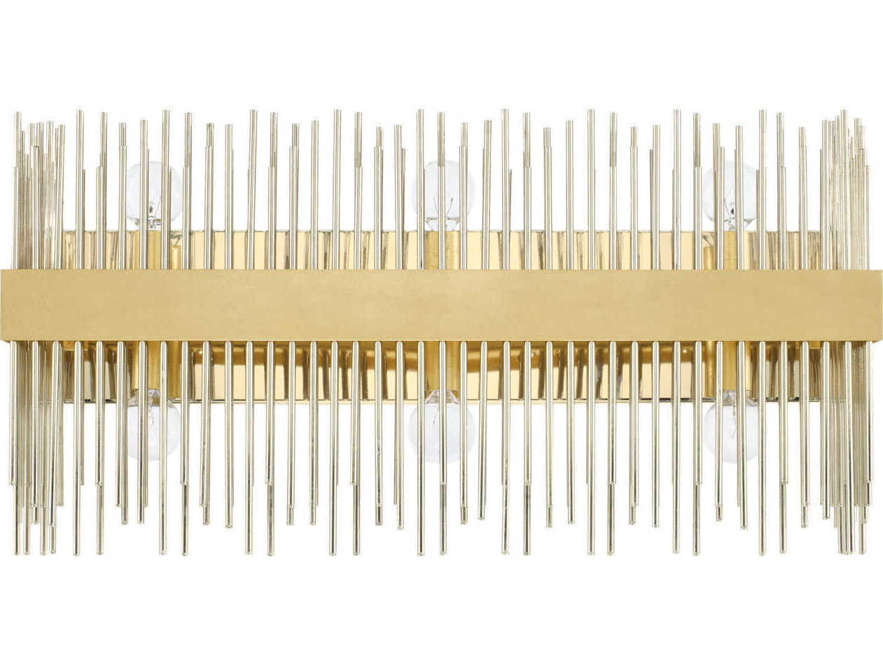 Capital Lighting Lena 6-Light Fire And Ice Gold Vanity Light