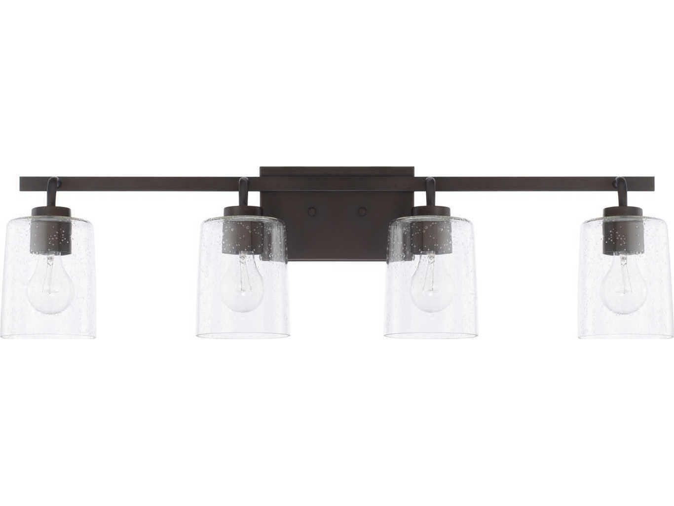 Capital Lighting Greyson 4-Light Bronze Glass Vanity Light