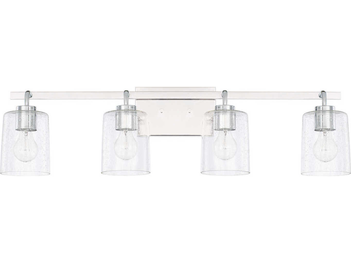 Capital Lighting Greyson 4-Light Chrome Glass Vanity Light