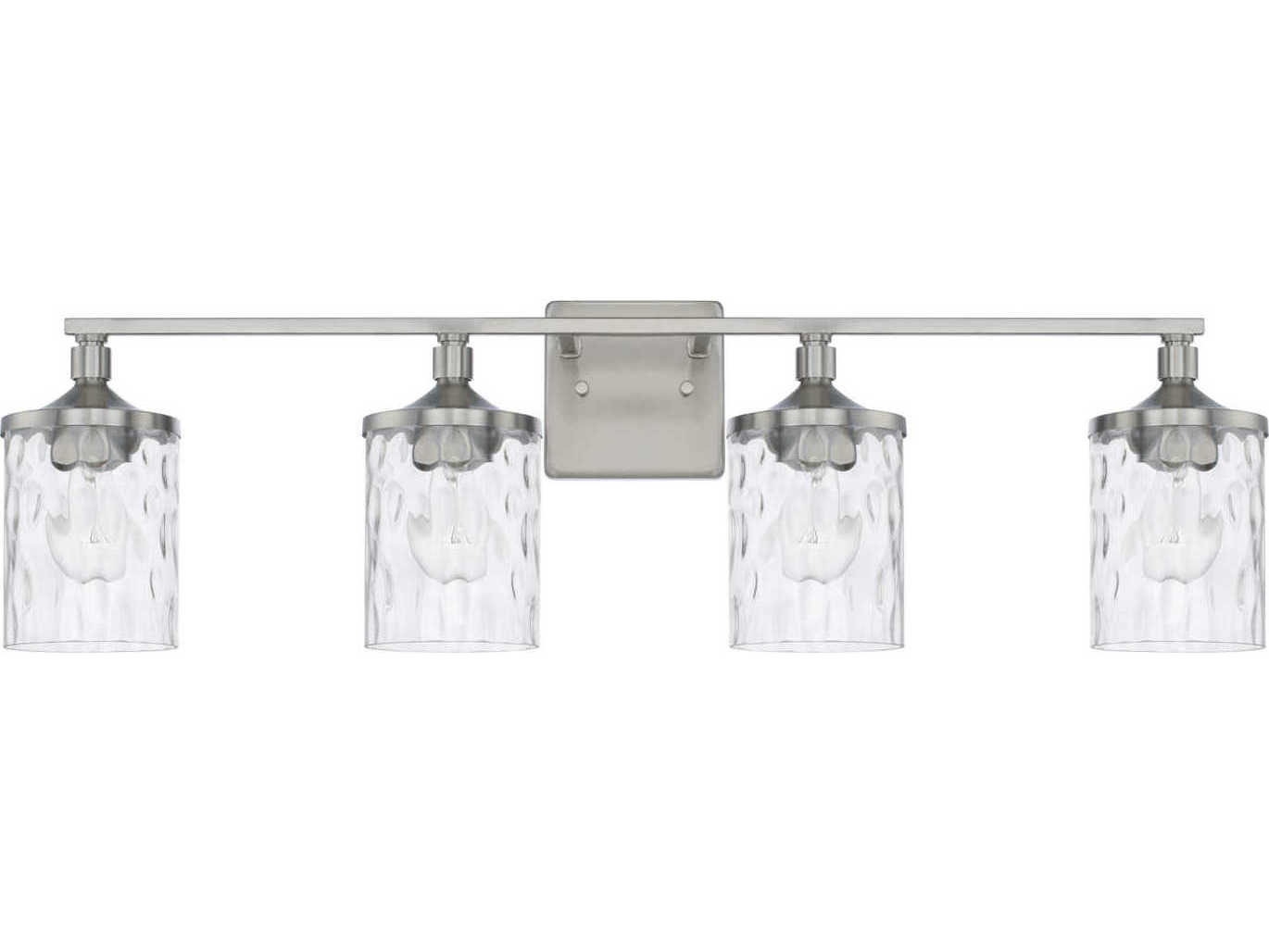 Capital Lighting Colton 4-Light Brushed Nickel Glass Vanity Light