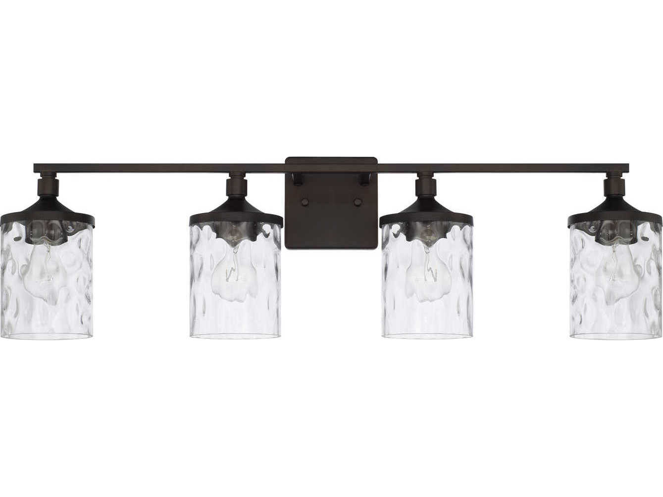 Capital Lighting Colton 4-Light Bronze Glass Vanity Light