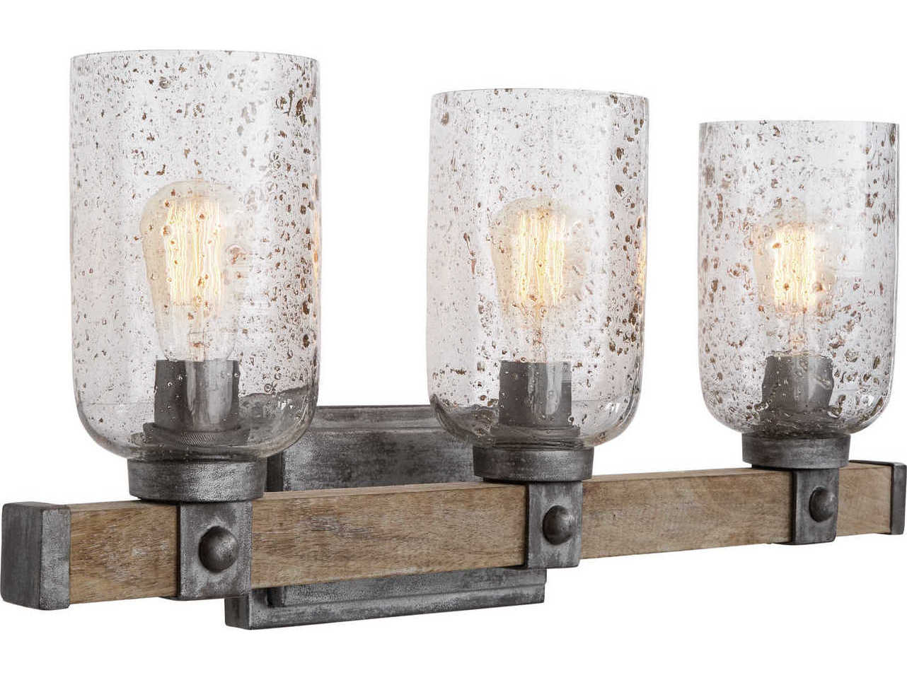 Capital Lighting Nolan 3-Light Urban Wash Wood Vanity Light