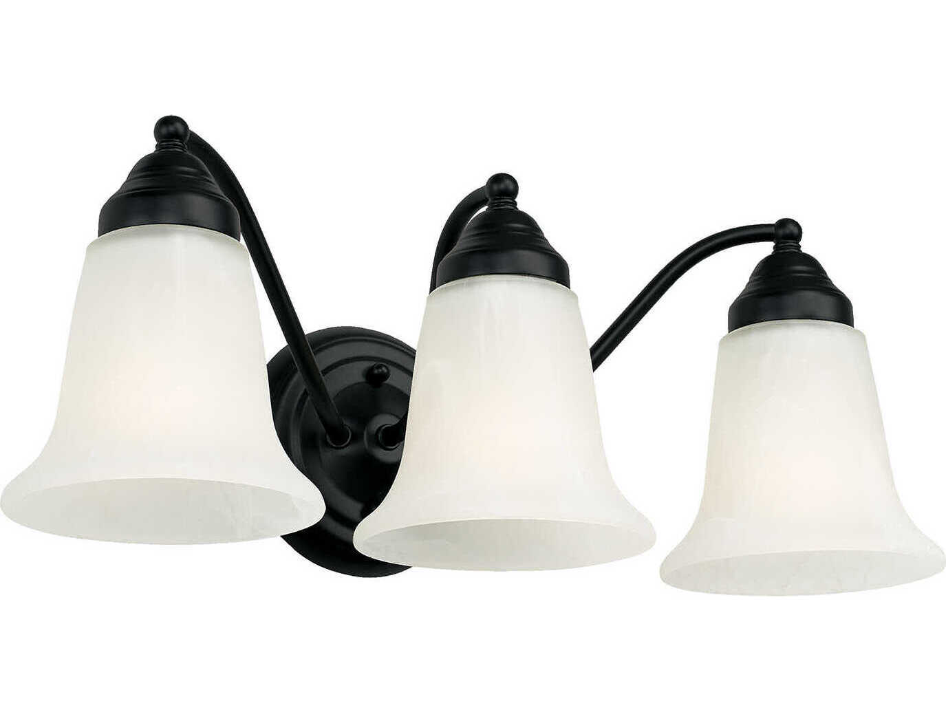 Capital Lighting Brady 3-Light Matte Black Glass Vanity Light