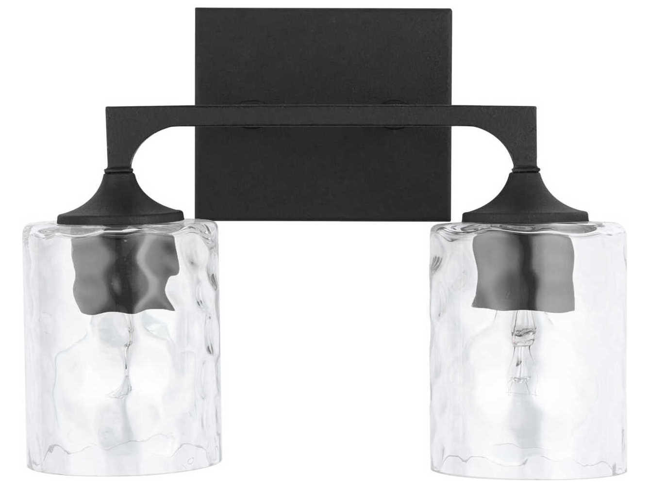 Capital Lighting Clint 2-Light Black Iron Vanity Light