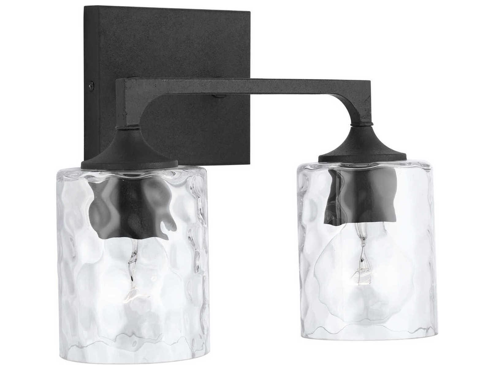 Capital Lighting Clint 2-Light Black Iron Vanity Light