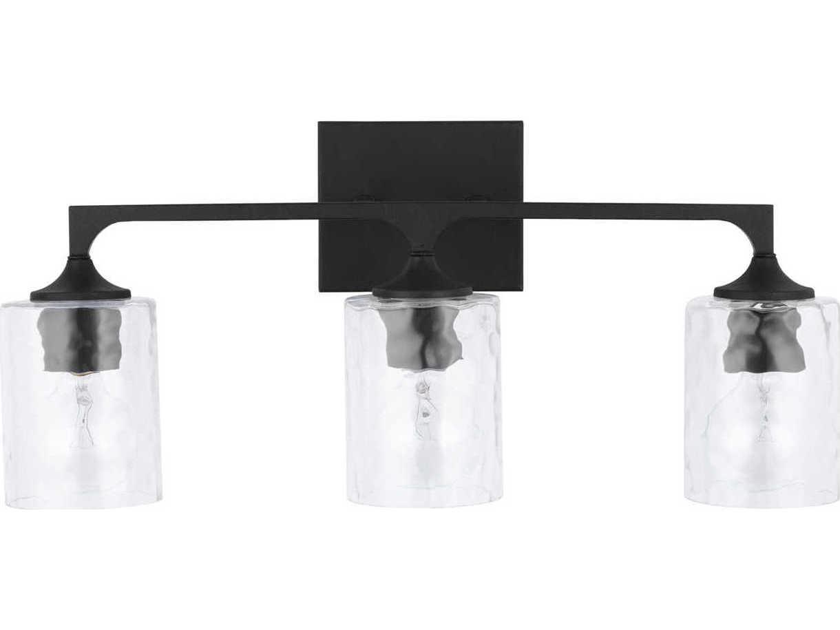 Capital Lighting Clint 3-Light Black Iron Vanity Light