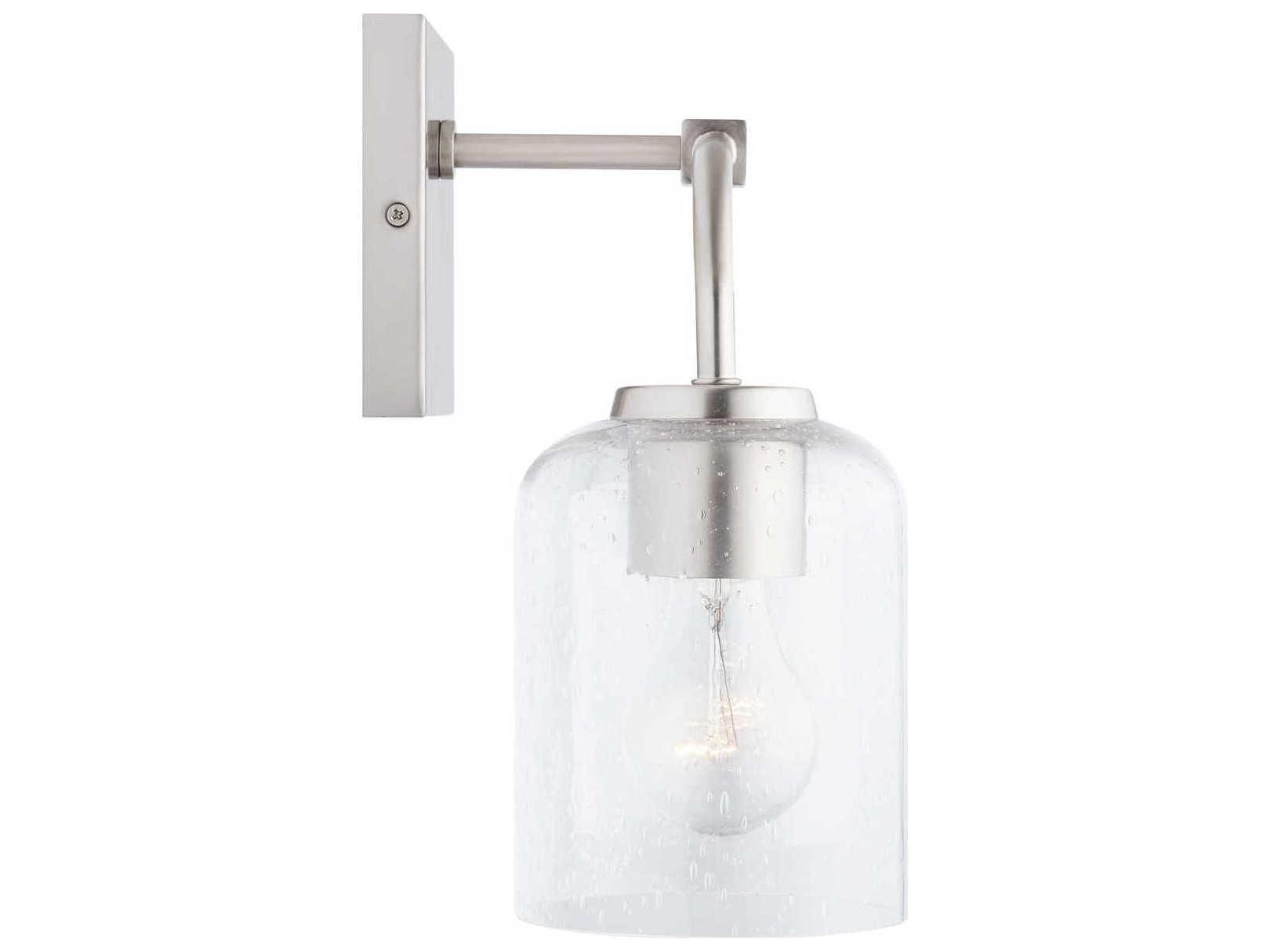 Capital Lighting Carter 2-Light Brushed Nickel Glass Vanity Light