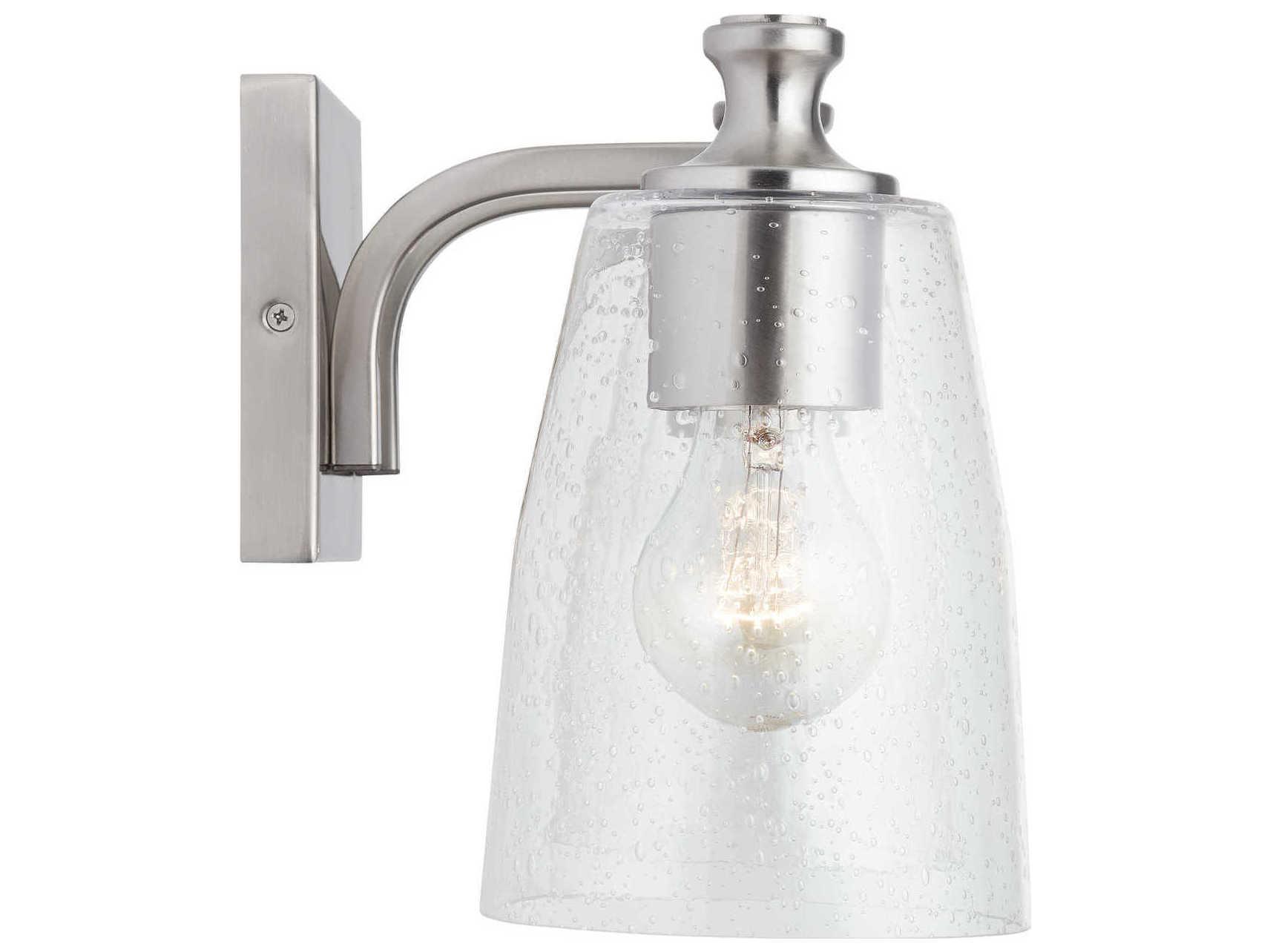 Capital Lighting Myles 3-Light Brushed Nickel Glass Vanity Light