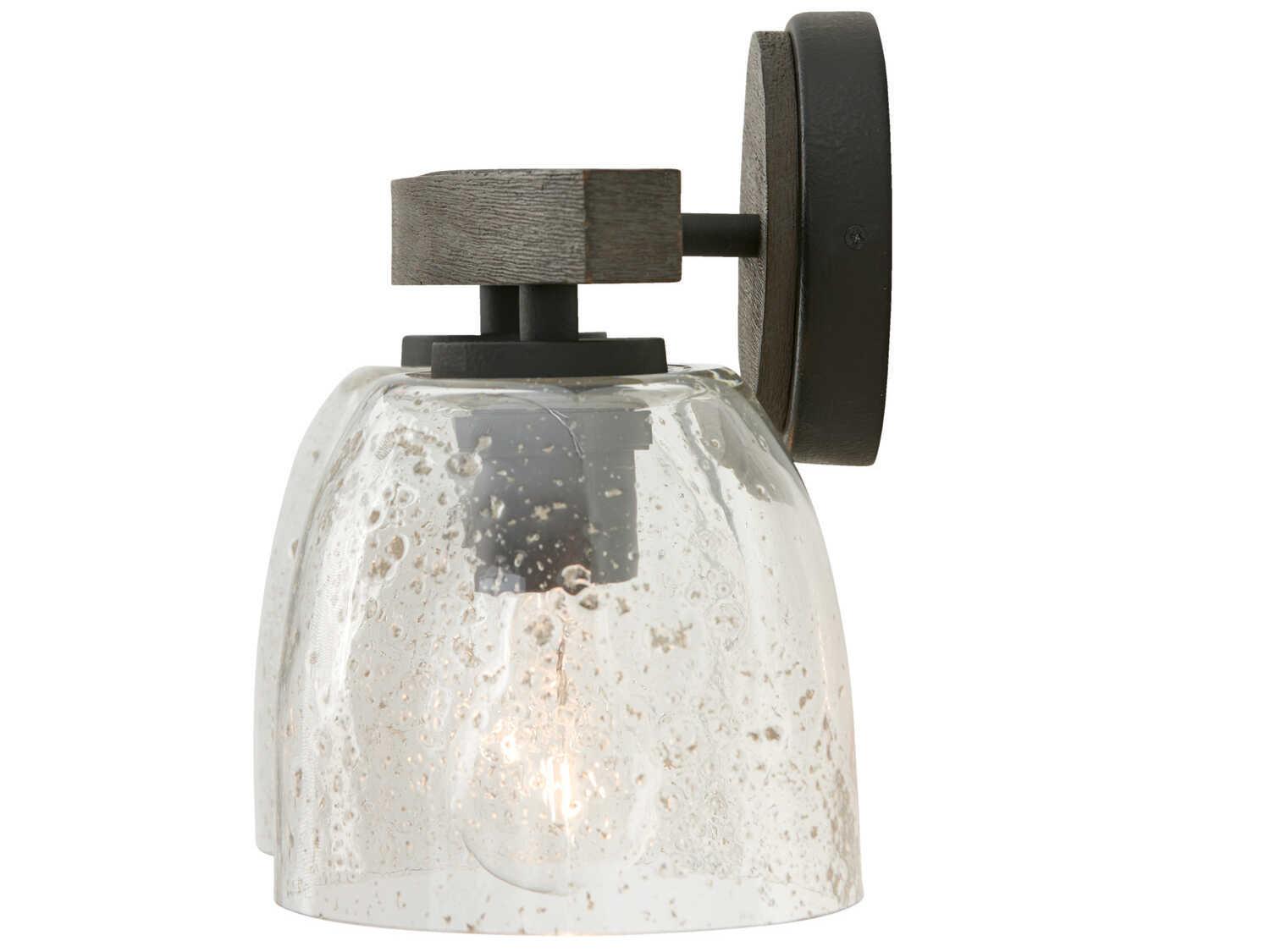 Capital Lighting Clive 2-Light Carbon Grey Black Iron Glass Vanity Light