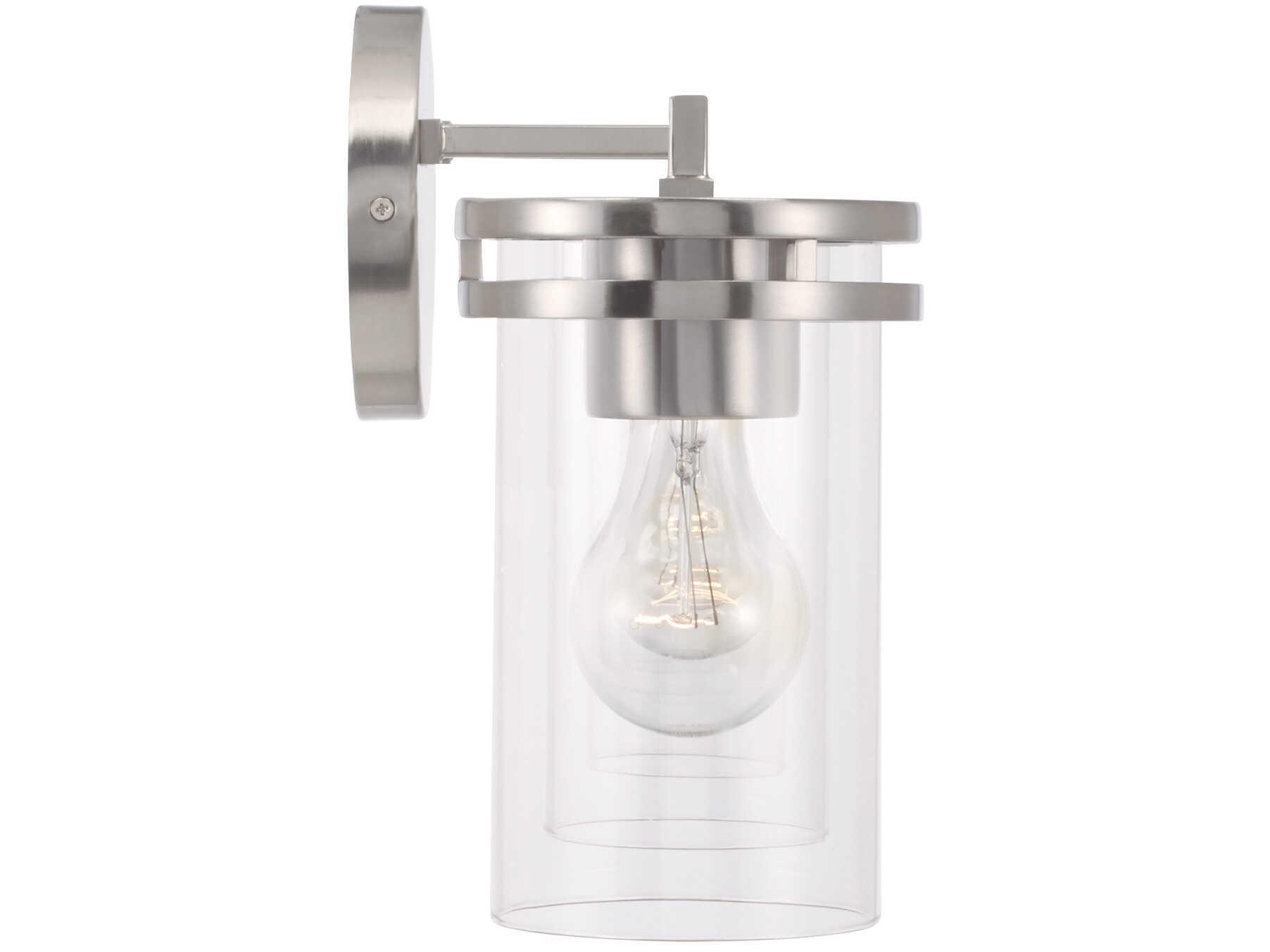 Capital Lighting Fuller 4-Light Brushed Nickel Glass Vanity Light
