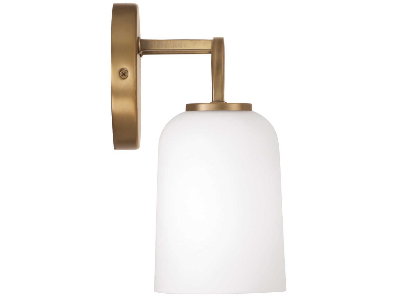 Capital Lighting Lawson 2-Light Aged Brass Glass Vanity Light