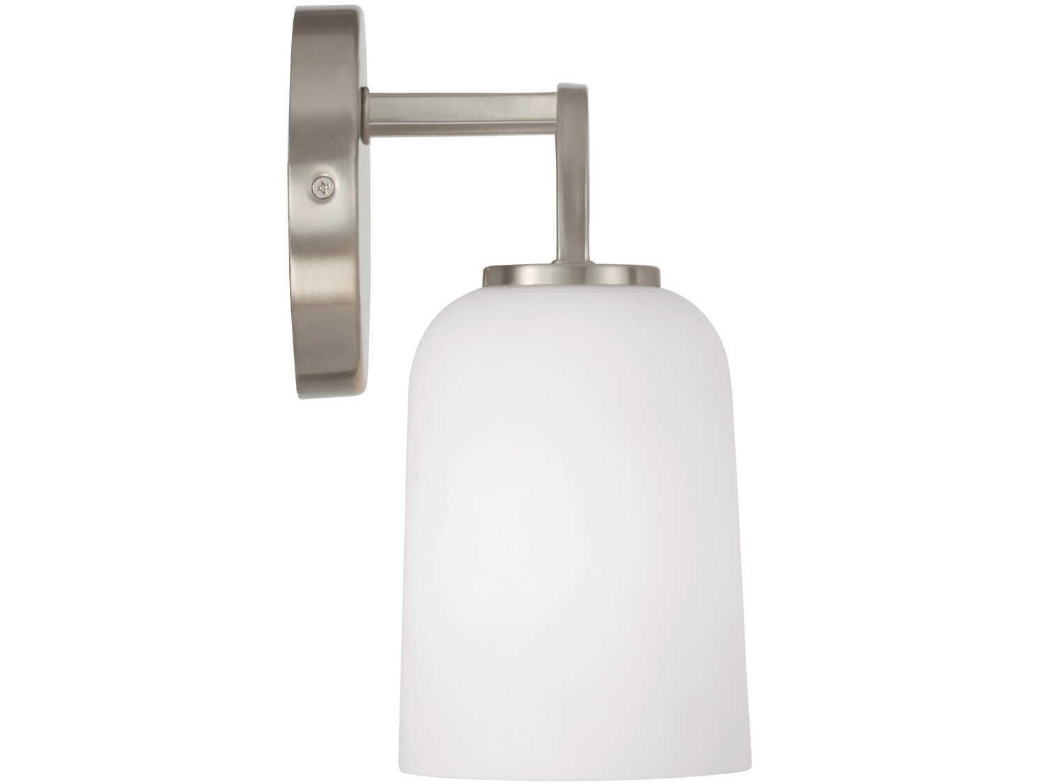 Capital Lighting Lawson 2-Light Brushed Nickel Glass Vanity Light