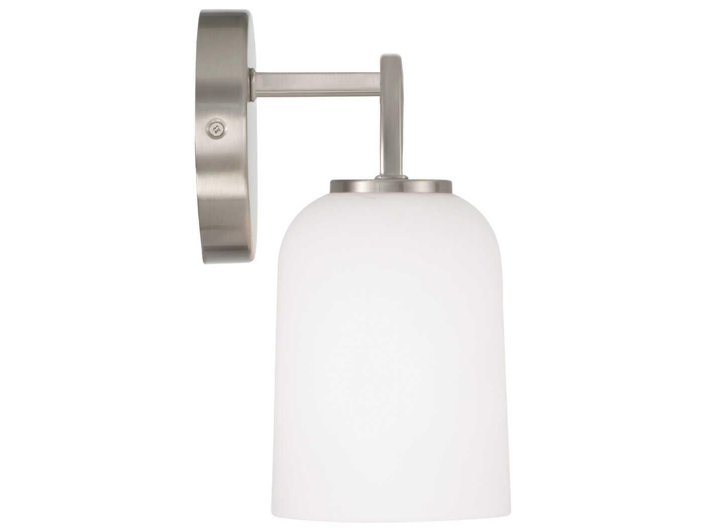 Capital Lighting Lawson 3-Light Brushed Nickel Glass Vanity Light