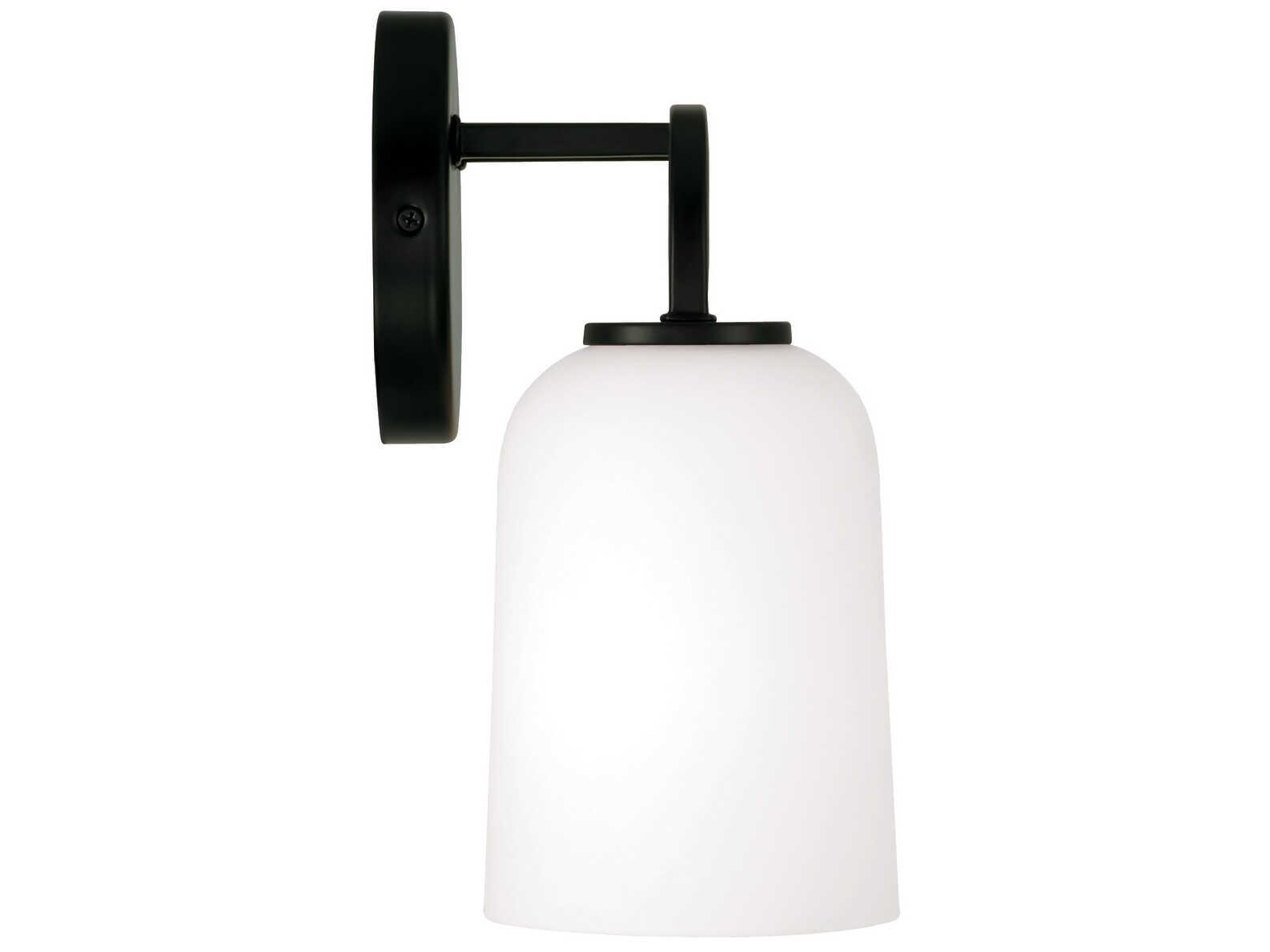 Capital Lighting Lawson 3-Light Matte Black Glass Vanity Light