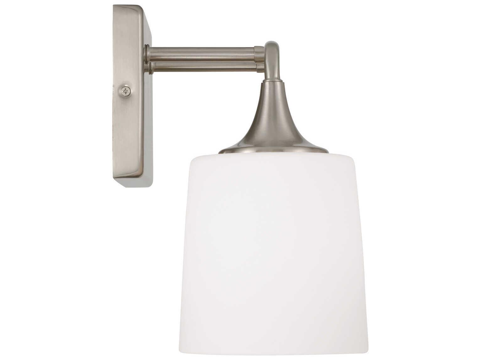 Capital Lighting Presley 2-Light Brushed Nickel Glass Vanity Light