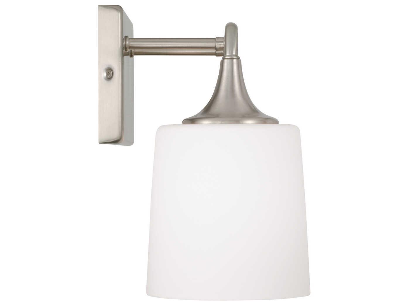 Capital Lighting Presley 3-Light Brushed Nickel Glass Vanity Light