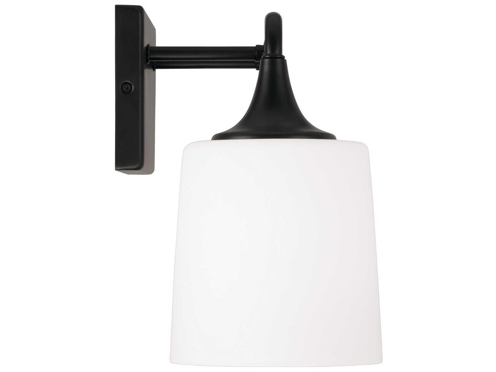 Capital Lighting Presley 4-Light Matte Black Glass Vanity Light