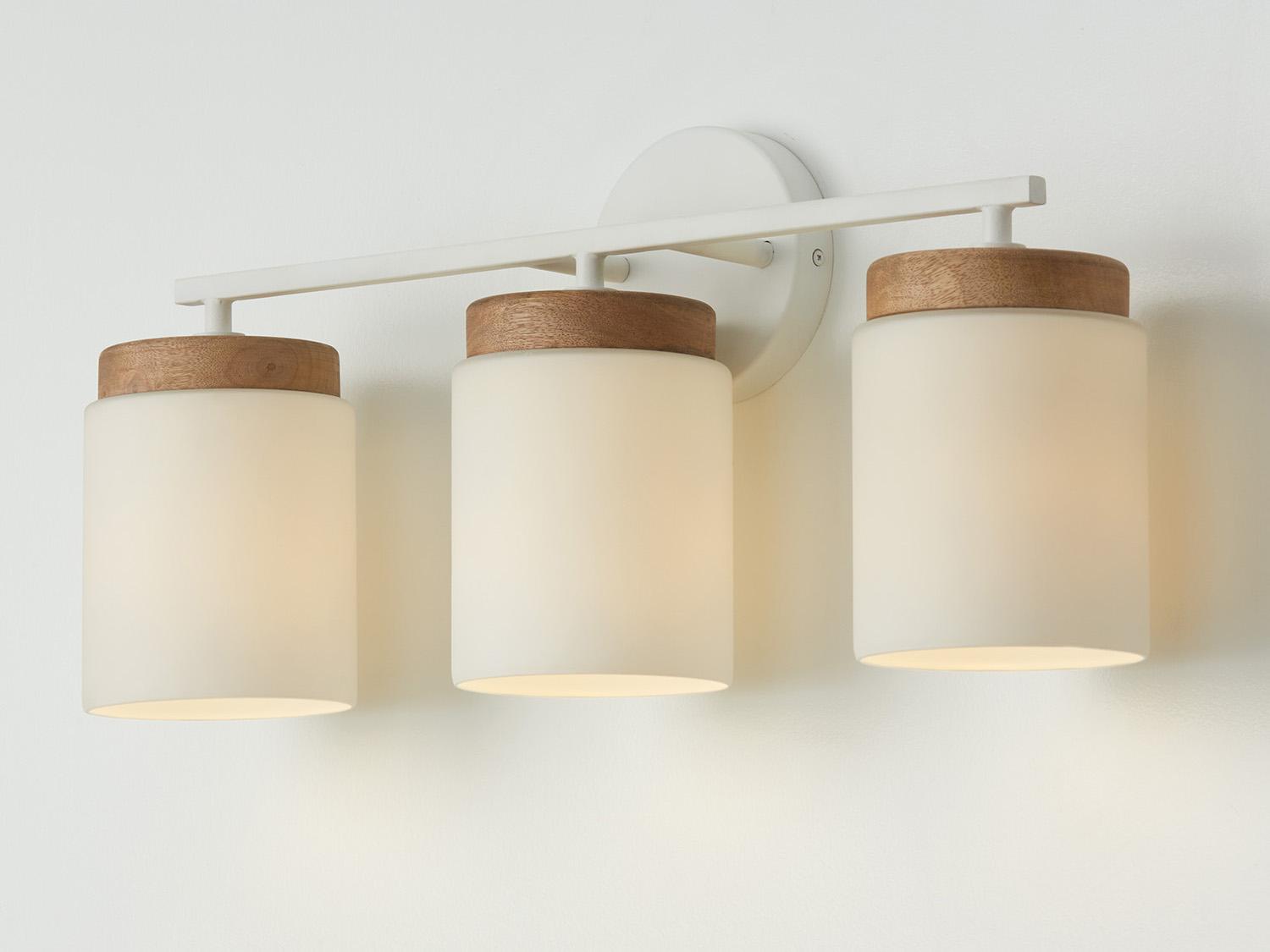 Capital Lighting Liam 3-Light Light Wood And White Vanity