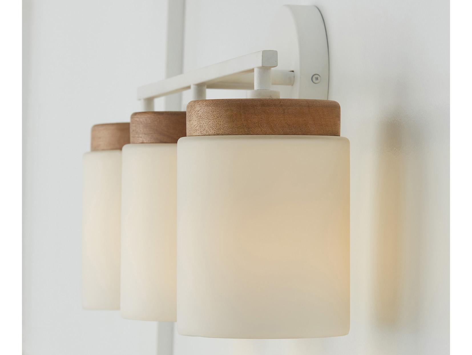 Capital Lighting Liam 3-Light Light Wood And White Vanity