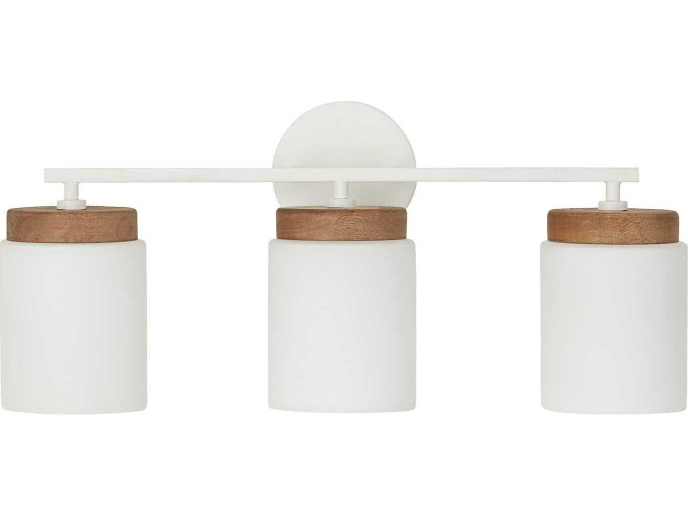 Capital Lighting Liam 3-Light Light Wood And White Vanity
