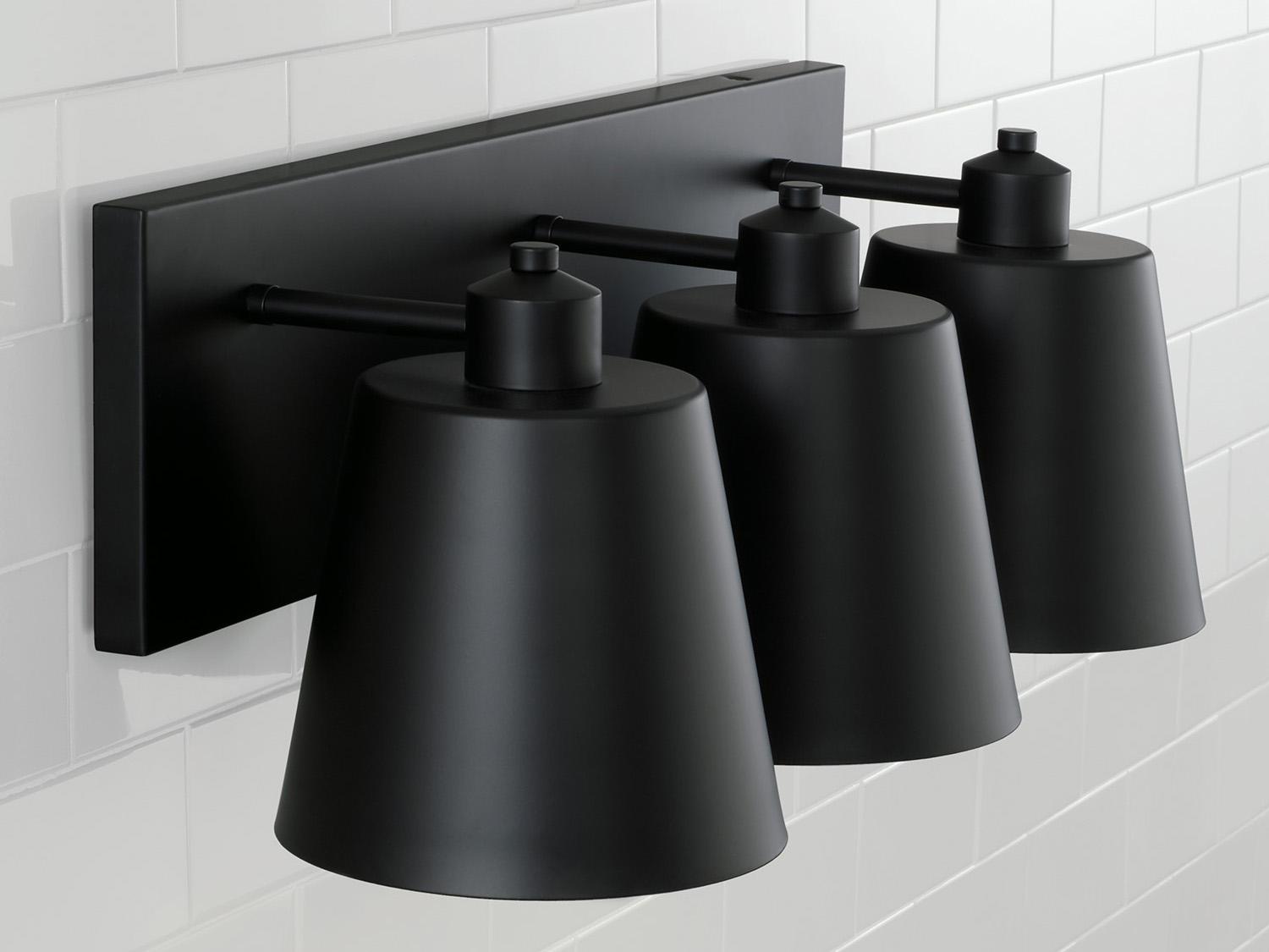 Capital Lighting Alden 3-Light Matte Black Vanity Light