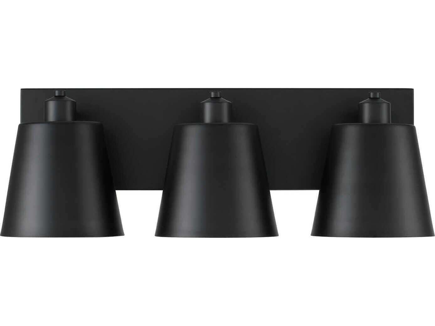 Capital Lighting Alden 3-Light Matte Black Vanity Light