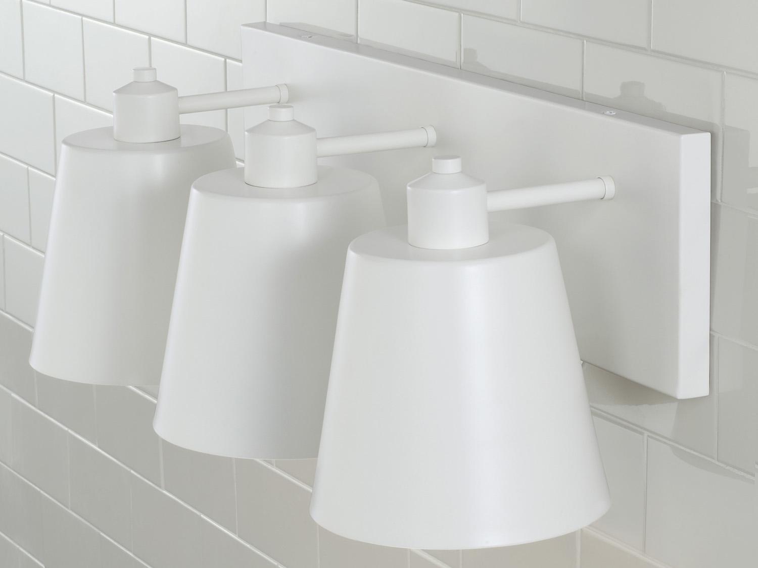 Capital Lighting Alden 3-Light Matte White Vanity Light