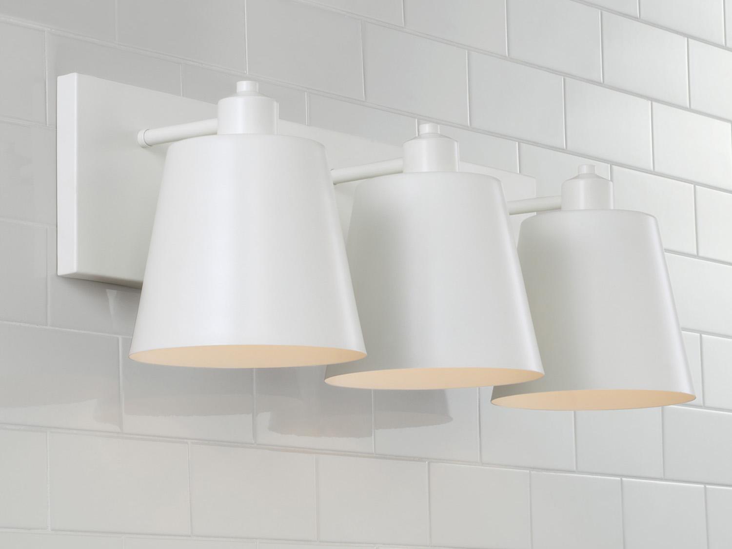 Capital Lighting Alden 3-Light Matte White Vanity Light