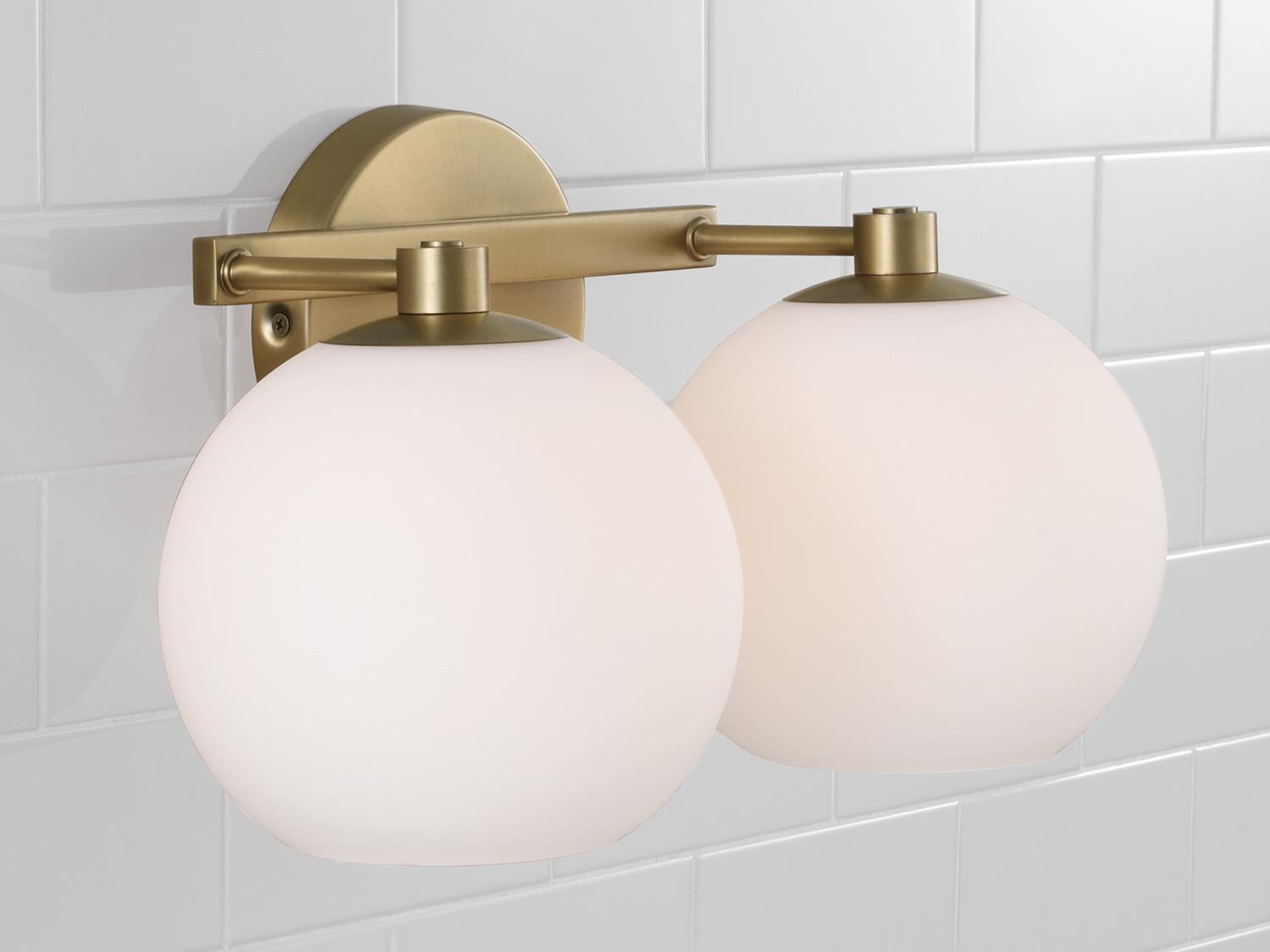 Capital Lighting Ansley 2-Light Aged Brass Vanity Light