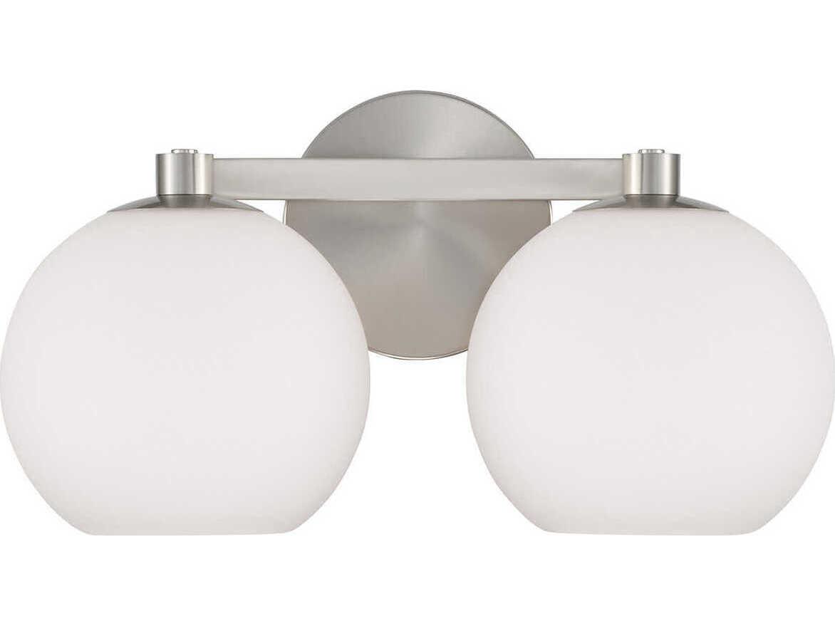 Capital Lighting Ansley 2-Light Brushed Nickel Vanity Light