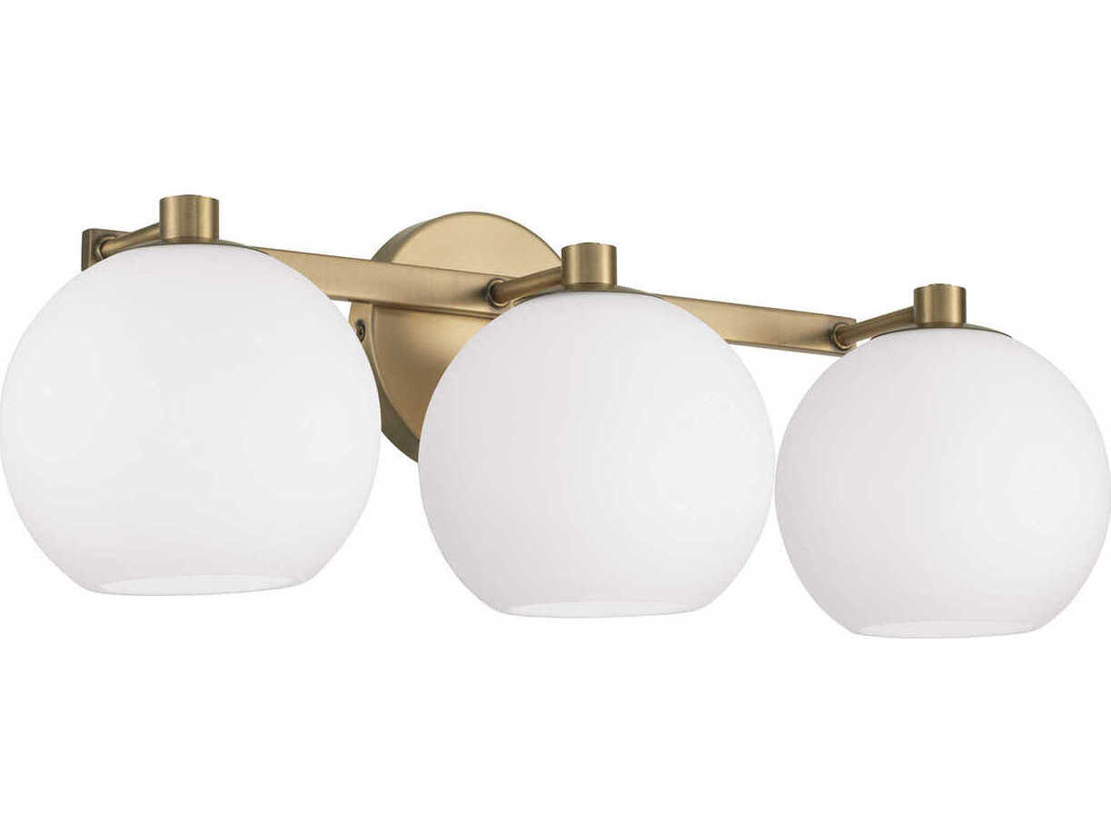 Capital Lighting Ansley 3-Light Aged Brass Vanity Light