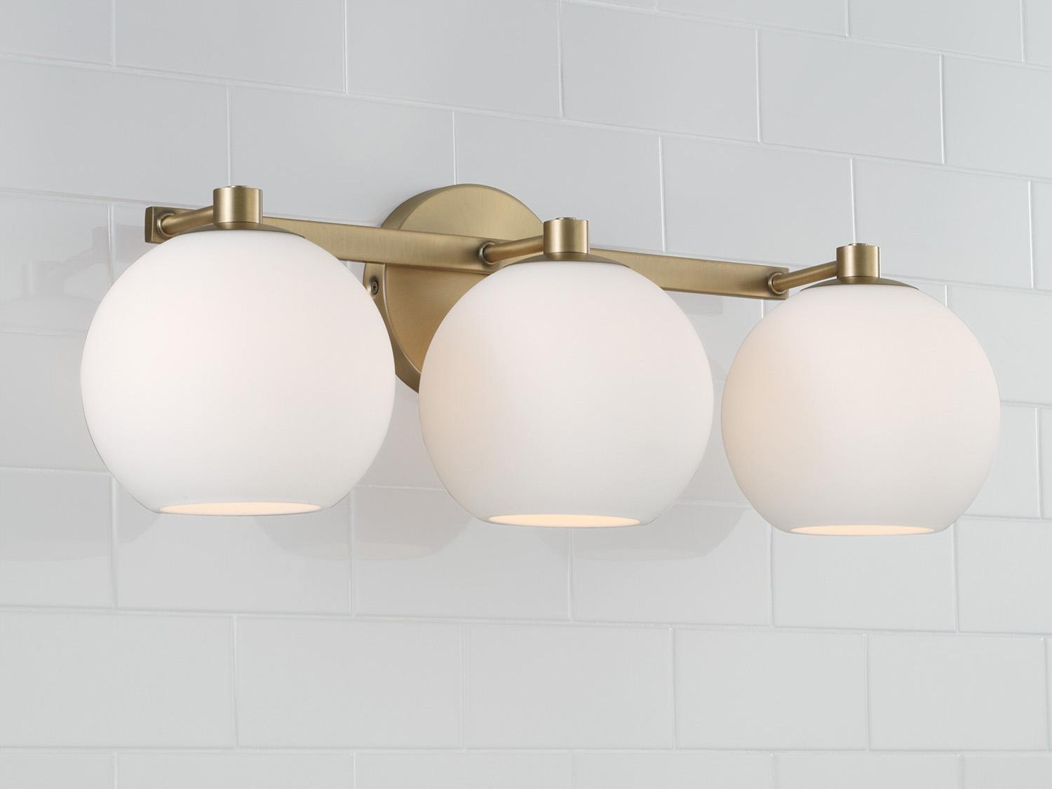 Capital Lighting Ansley 3-Light Aged Brass Vanity Light