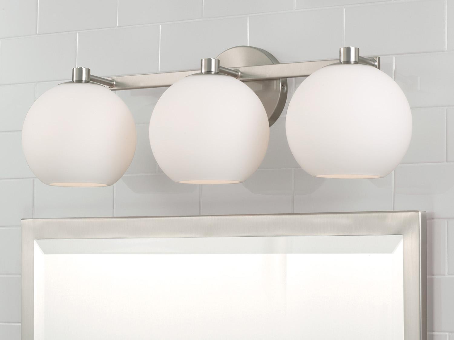 Capital Lighting Ansley 3-Light Brushed Nickel Vanity Light